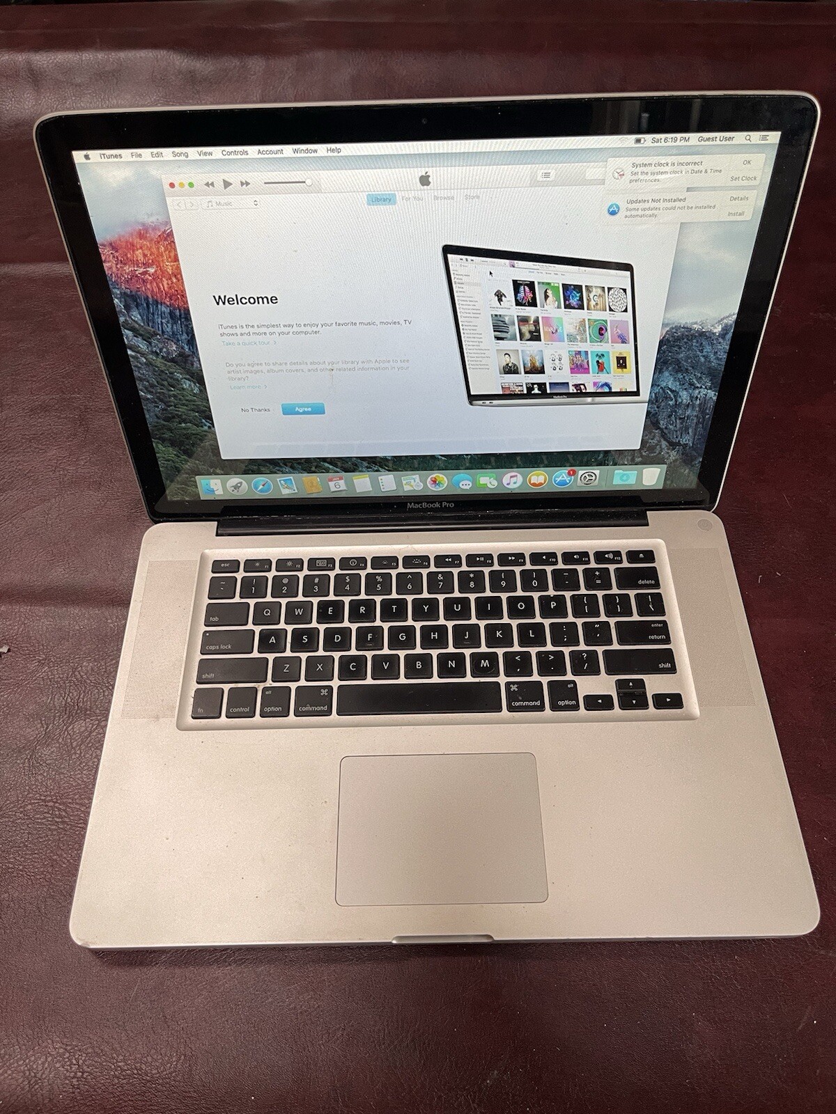 MacBook Pro 5,1 Laptop 15″ Intel Core 2 Duo 2.4GHz Mousepad Not Clicking Read