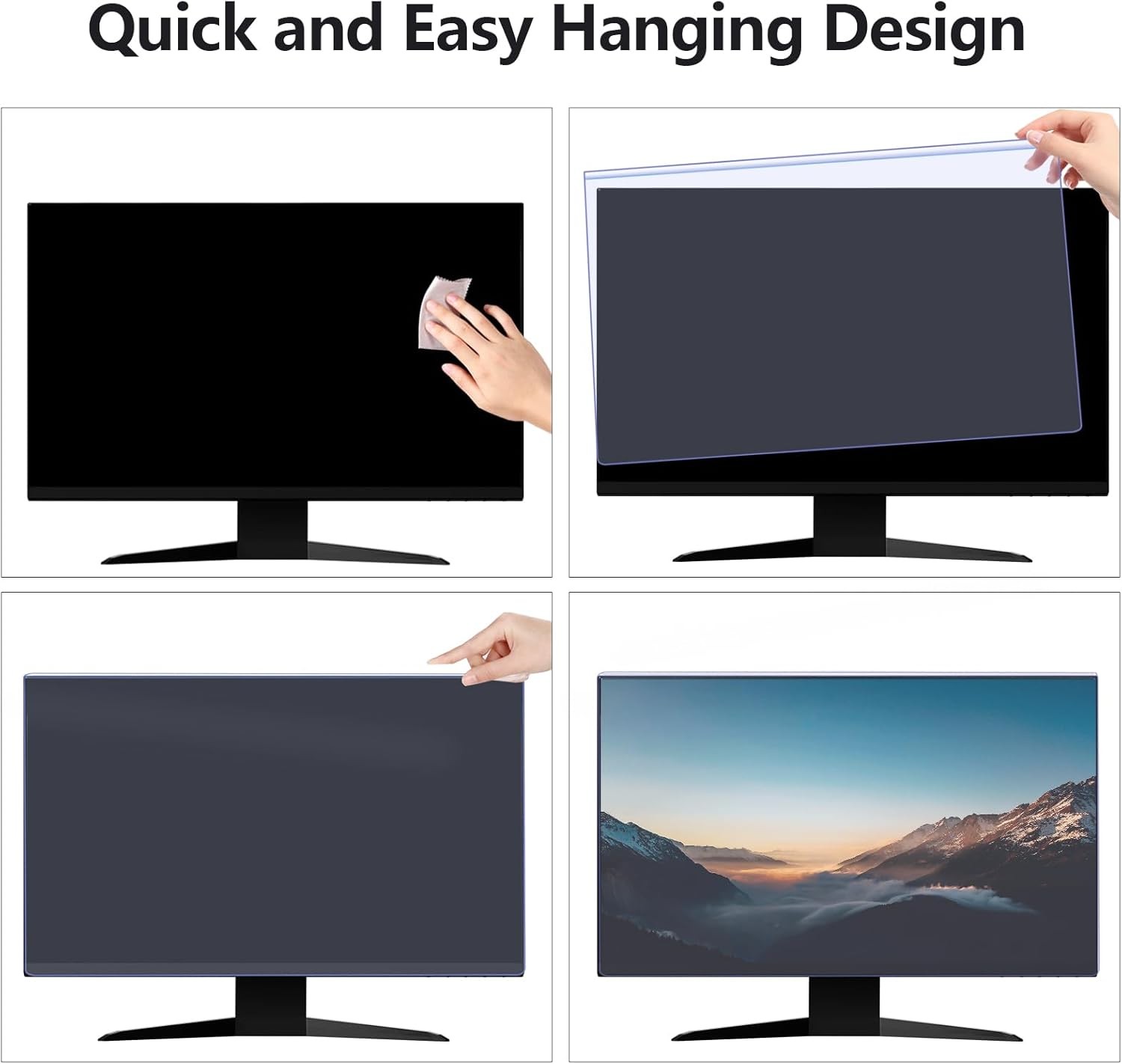 Anti Blue Light Screen Protector for 20 to 22 Inch Monitors – Eye Protection Shi
