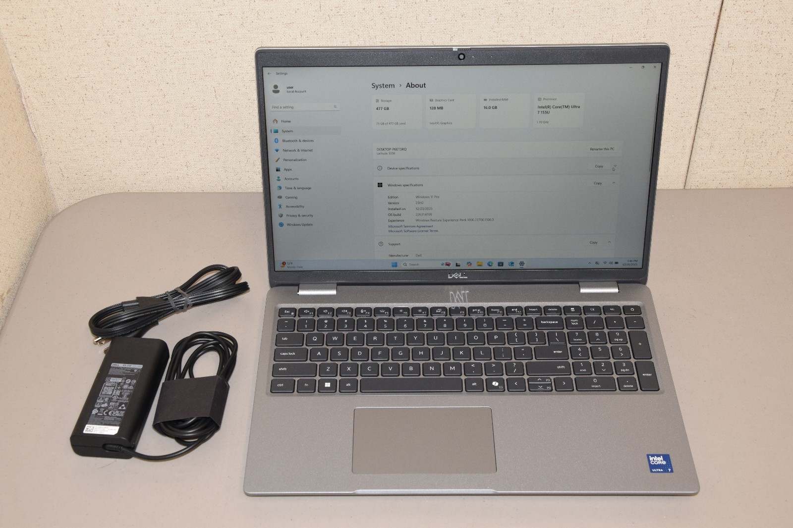 Dell Latitude 5550 15.6″ Intel Ultra 7 155U 16GB DDR5 512GB NVMe HDMI Win 11 Pro