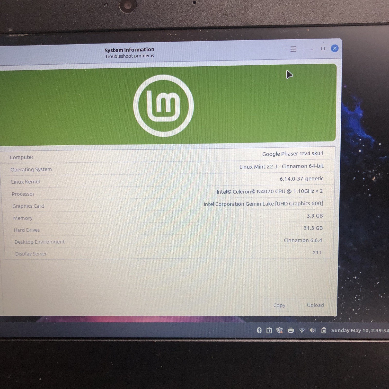 Linux Mint Lenovo 100e Gen 2 Chromebook 11.6″ 4GB With Charger