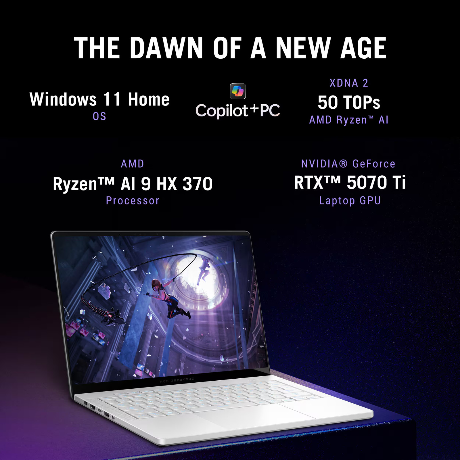 ASUS – ROG Zephyrus G14 14″ 3K OLED 120Hz Gaming Laptop – Copilot+ PC – AMD R…