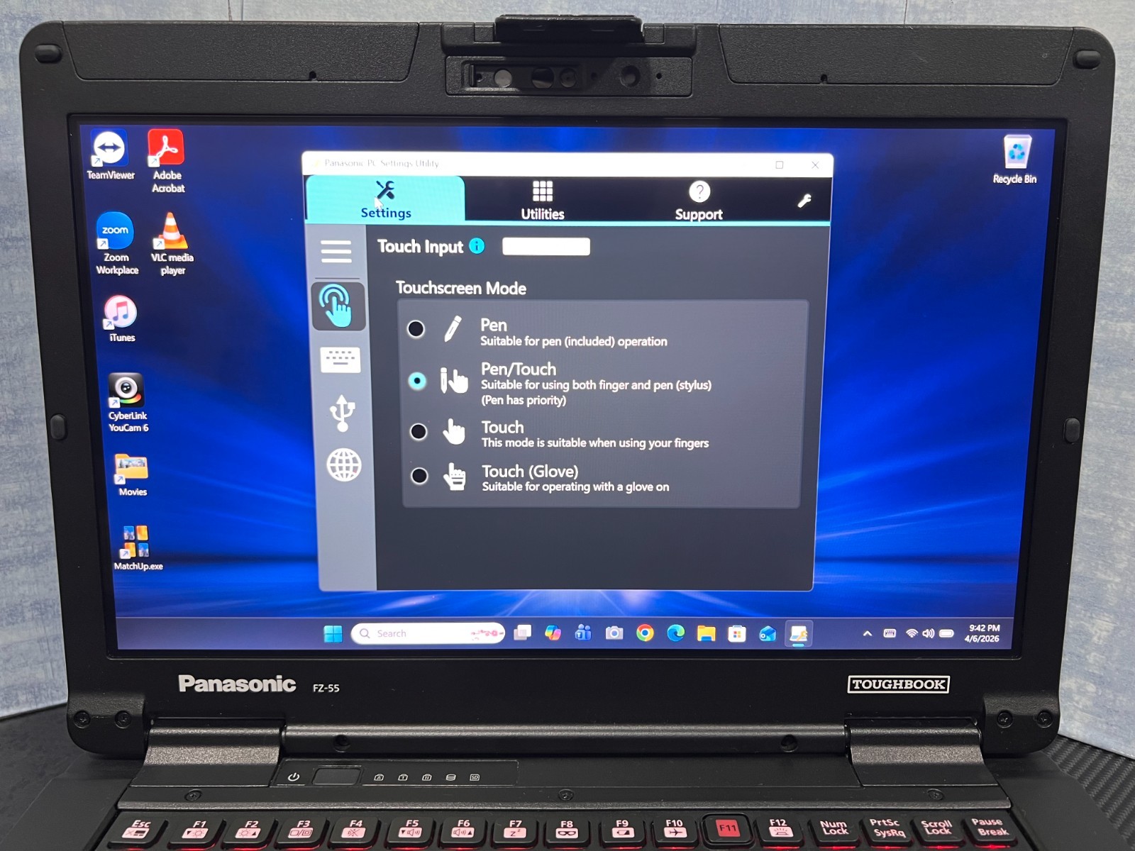 Panasonic Toughbook FZ-55FZ-14VM i7-1185G7,16GB,256GB(NVMe),Iris Xe video,490Hrs