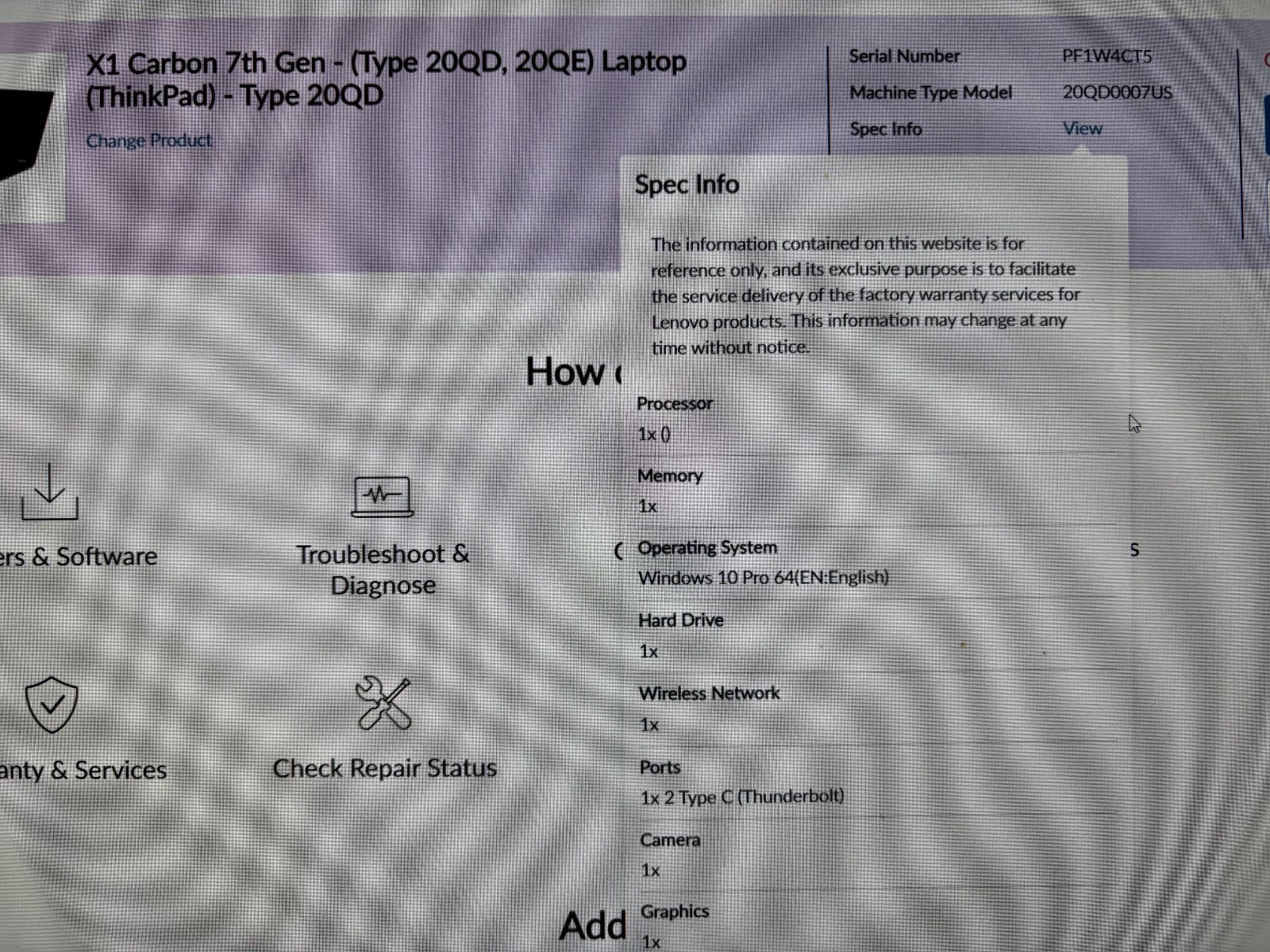 Lenovo ThinkPad X1 Carbon 7th Gen 14″ (256GB SSD, Intel Core i5 8th Generation