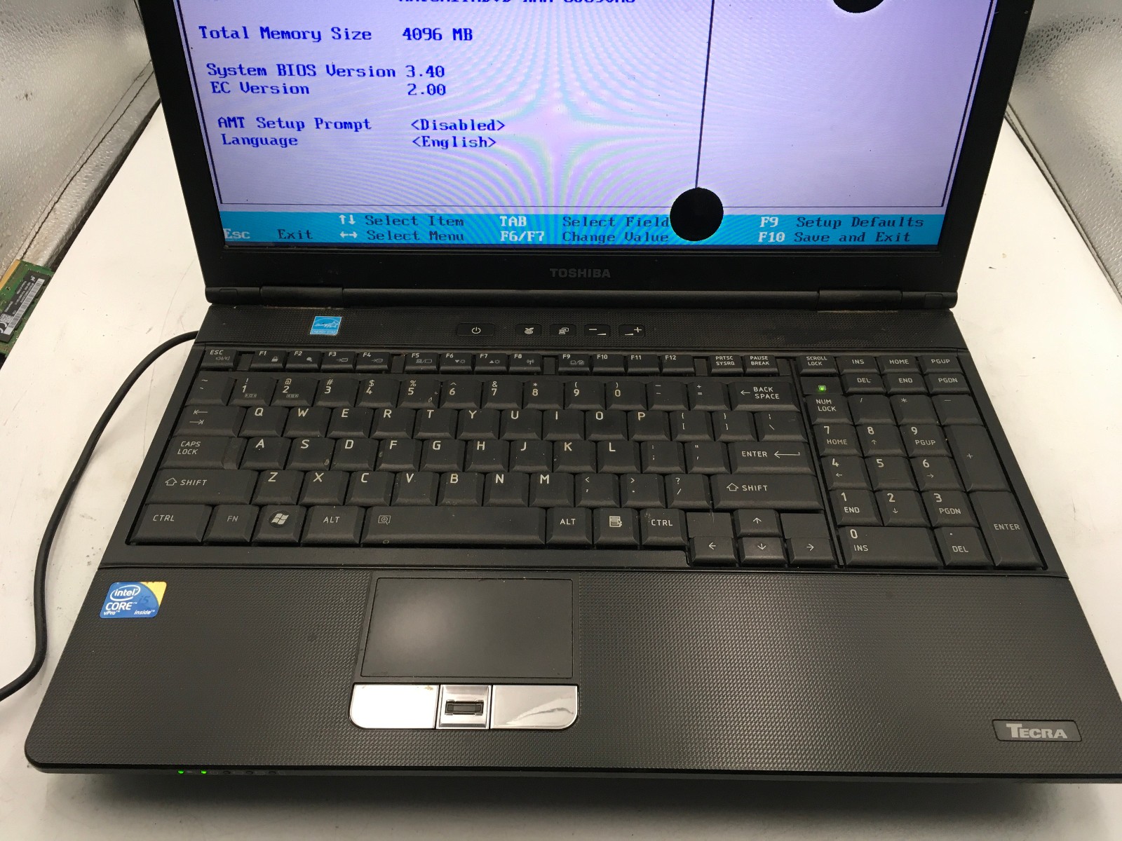 TOSHIBA TECRA A11 – BOOTS TO BIOS/BAD LCD – INTEL I5 M520 – 4GB RAM – READ – BB!