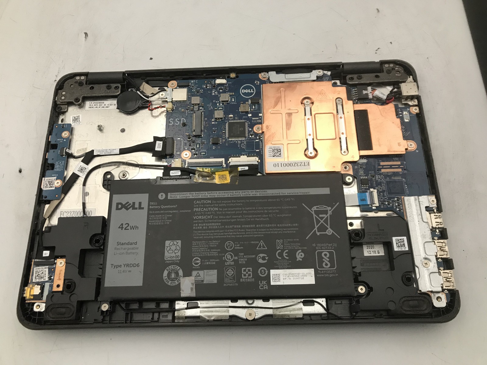 DELL LATITUDE 3190 -BOOTS TO BIOS/LOCKED- INTEL CELERON N4120 – 4GB RAM -READ-BB