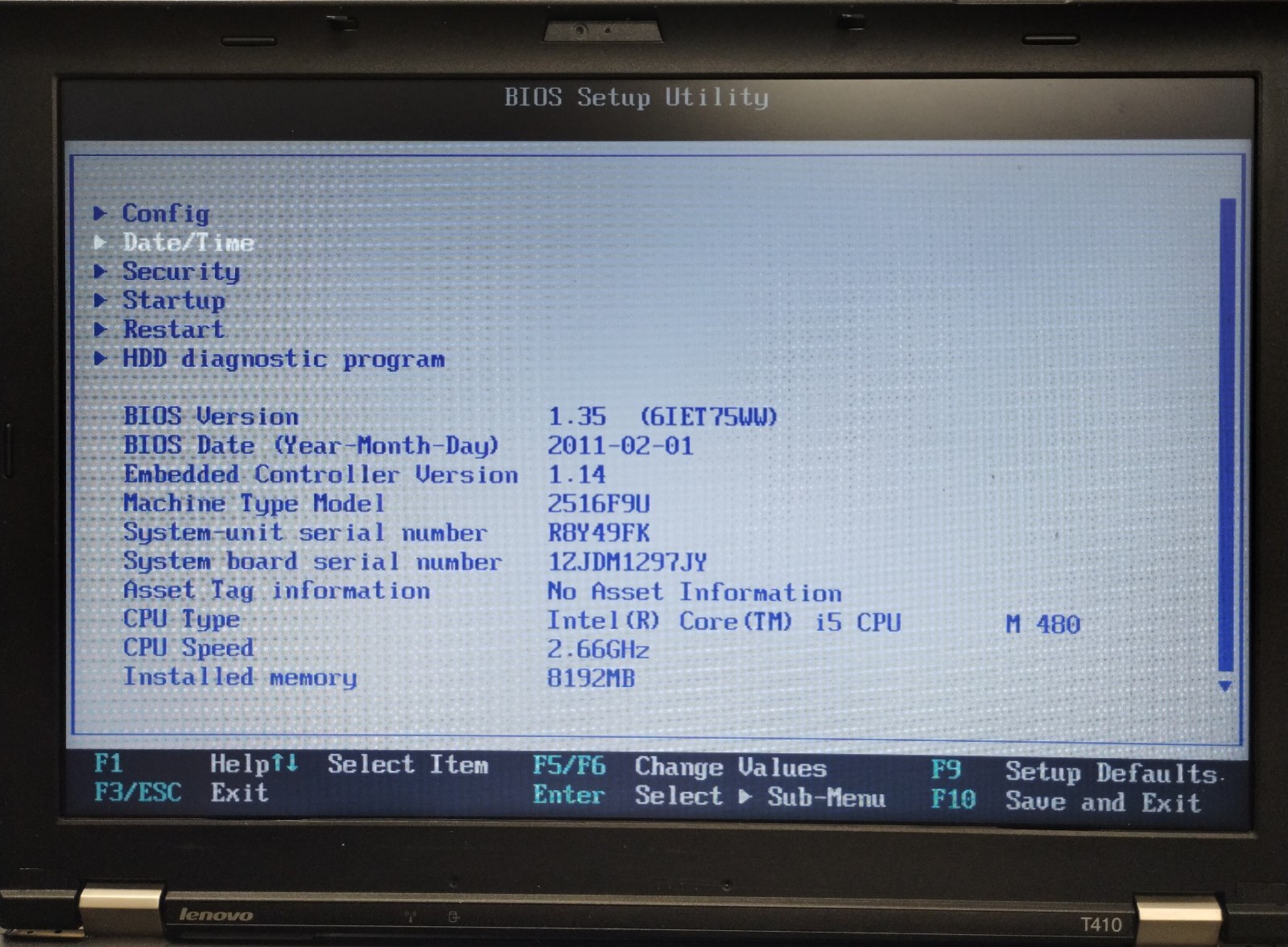 Lenovo Thinkpad T410 14.1″ Laptop i5-M480 8GB RAM 500GB HDD Boots/Bios H4093
