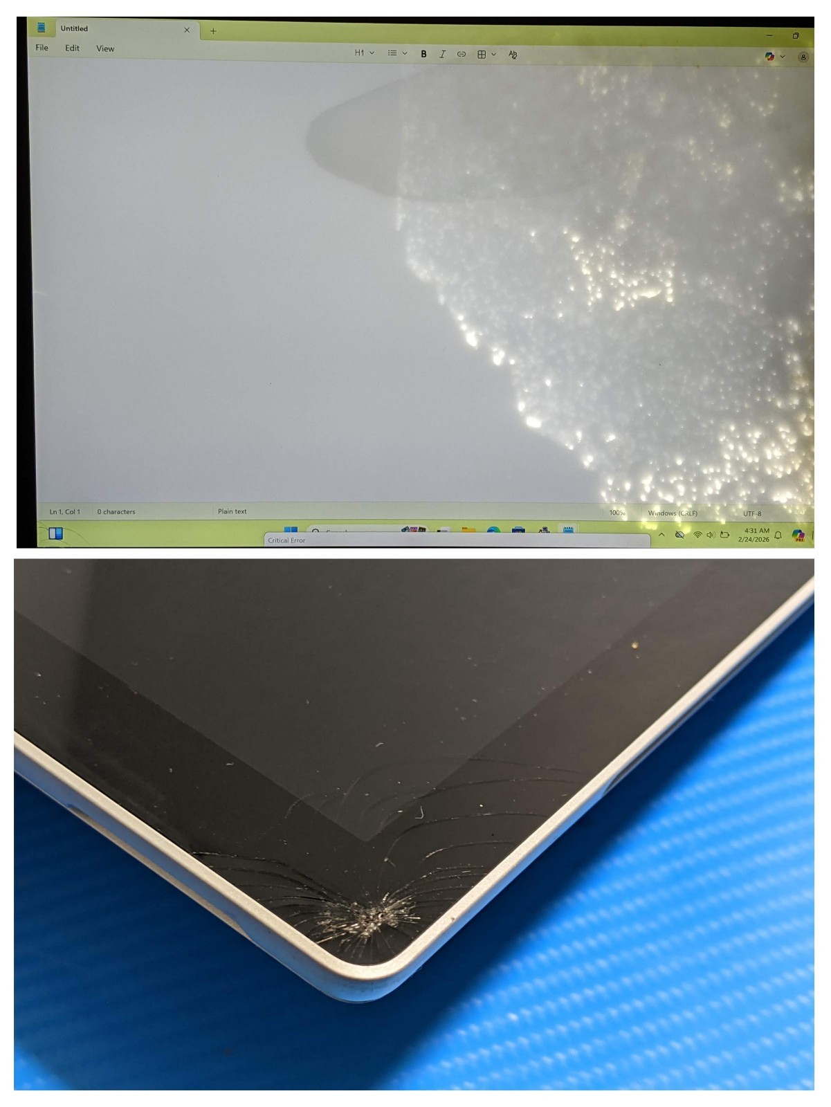 MS Surface Pro 6 1796 12.3″ 2736×1824 TOUCH i7-8650U 1.9GHz 8GB 256GB SSD AS-IS