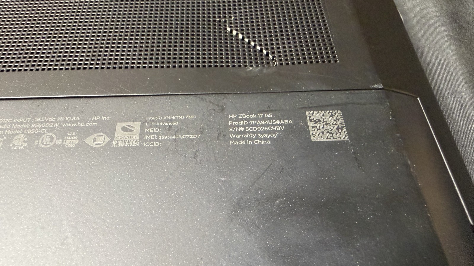 HP ZBook 17 G6 i7-9850H 256GB SSD + 240GB SSD, 32GB RAM W10 NVIDIA RTX 4000