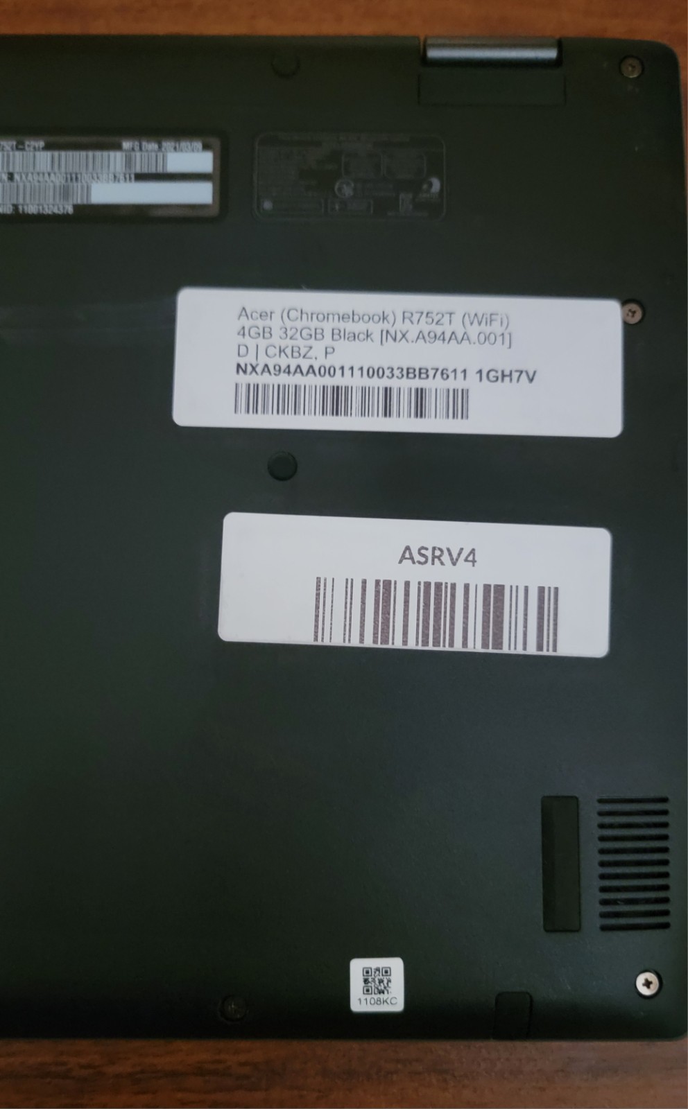 Acer Chromebook Spin 511 R752T-C2YP 11.6″ (32GB SSD, (Touch Sreen) 2021