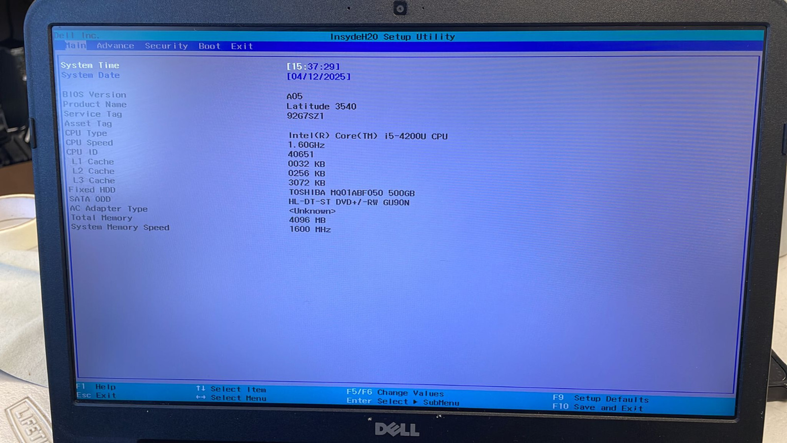 Dell Latitude 3540 Intel Core i5-4200U 4GB RAM 500GB HDD NO OS