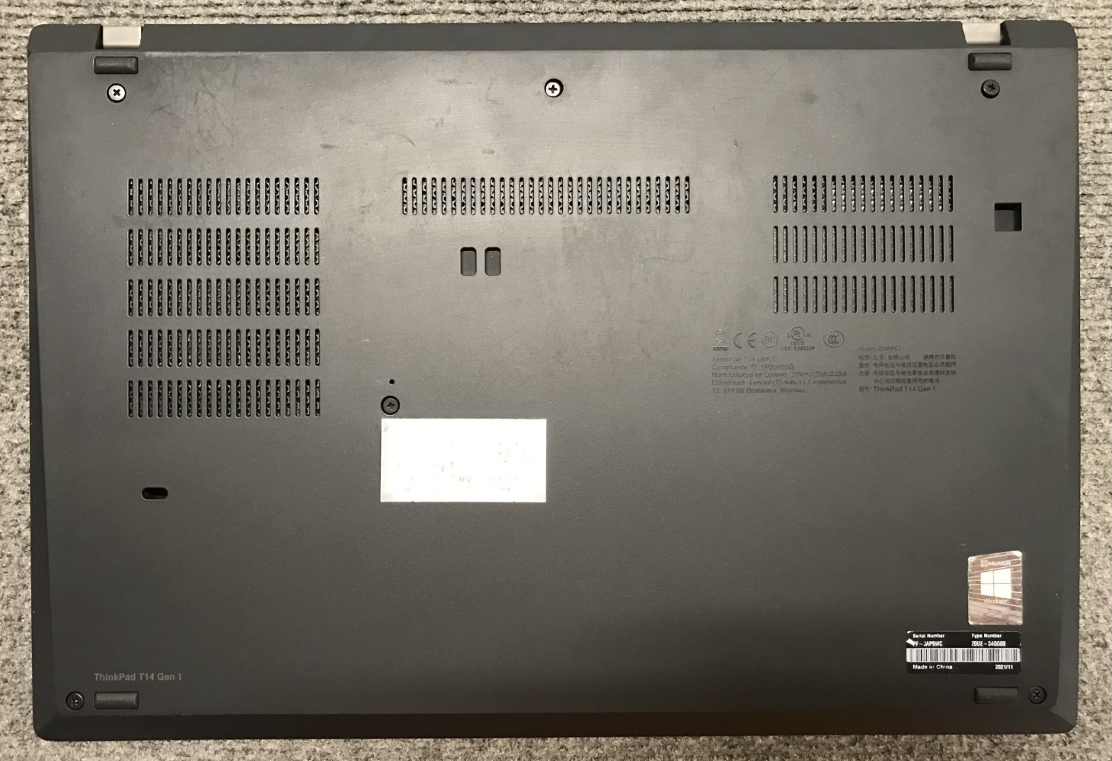 Lenovo ThinkPad T14 Gen 1 14″ Ryzen 7 PRO 4750U 16GB RAM No Storage Boot to BIOS