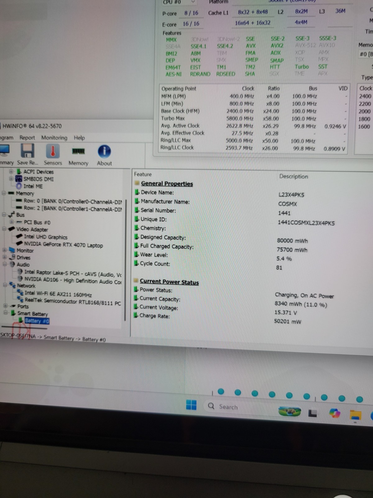 MOTHERBOARD Only: Legion 5 16IRX9 i9-14900HX RTX4070 Gaming Laptop Parts Out