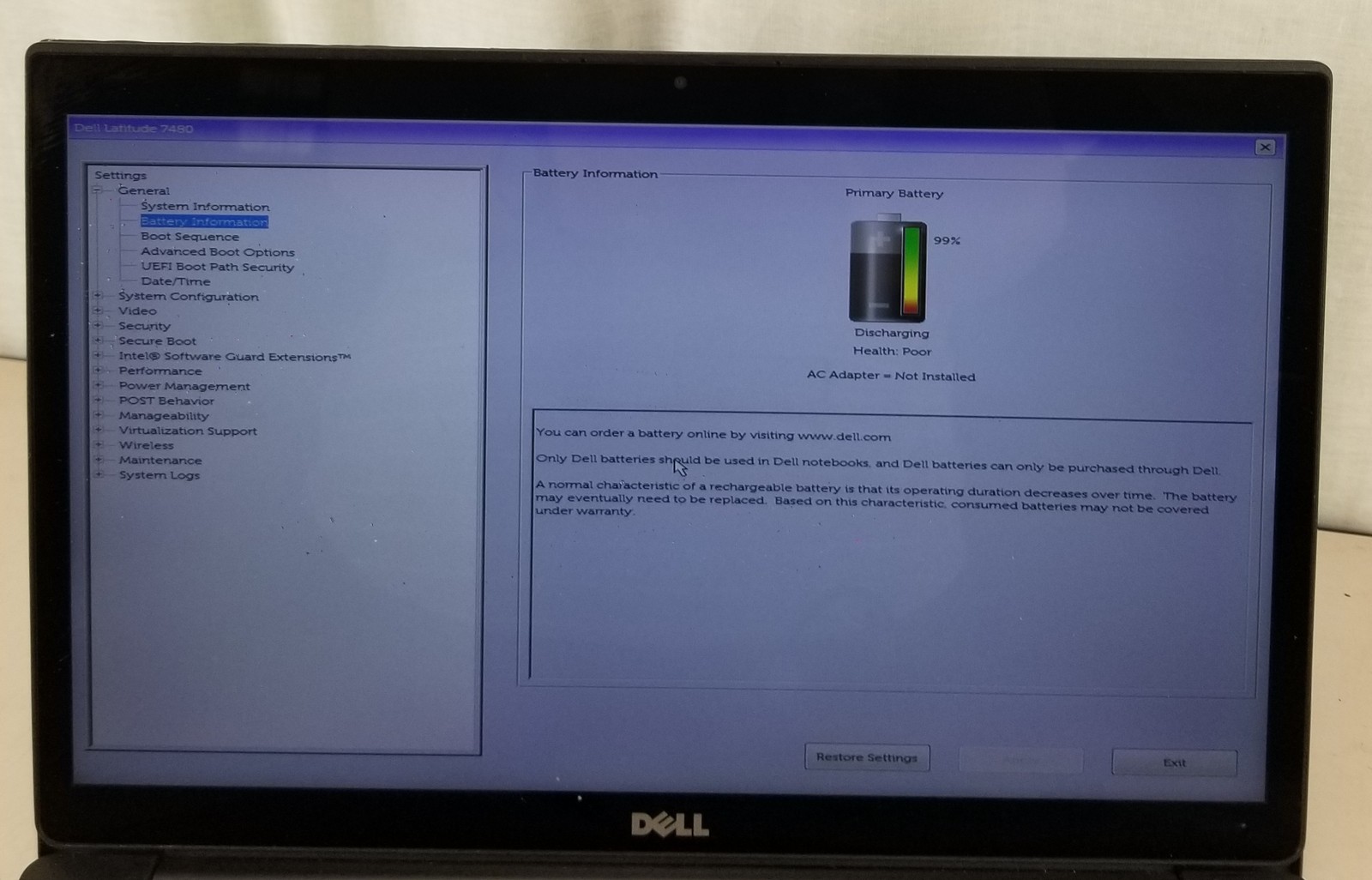 Dell Latitude 7480 i5-7300U @ 2.60GHz 8GB 128GB SSD WIN 11 PRO
