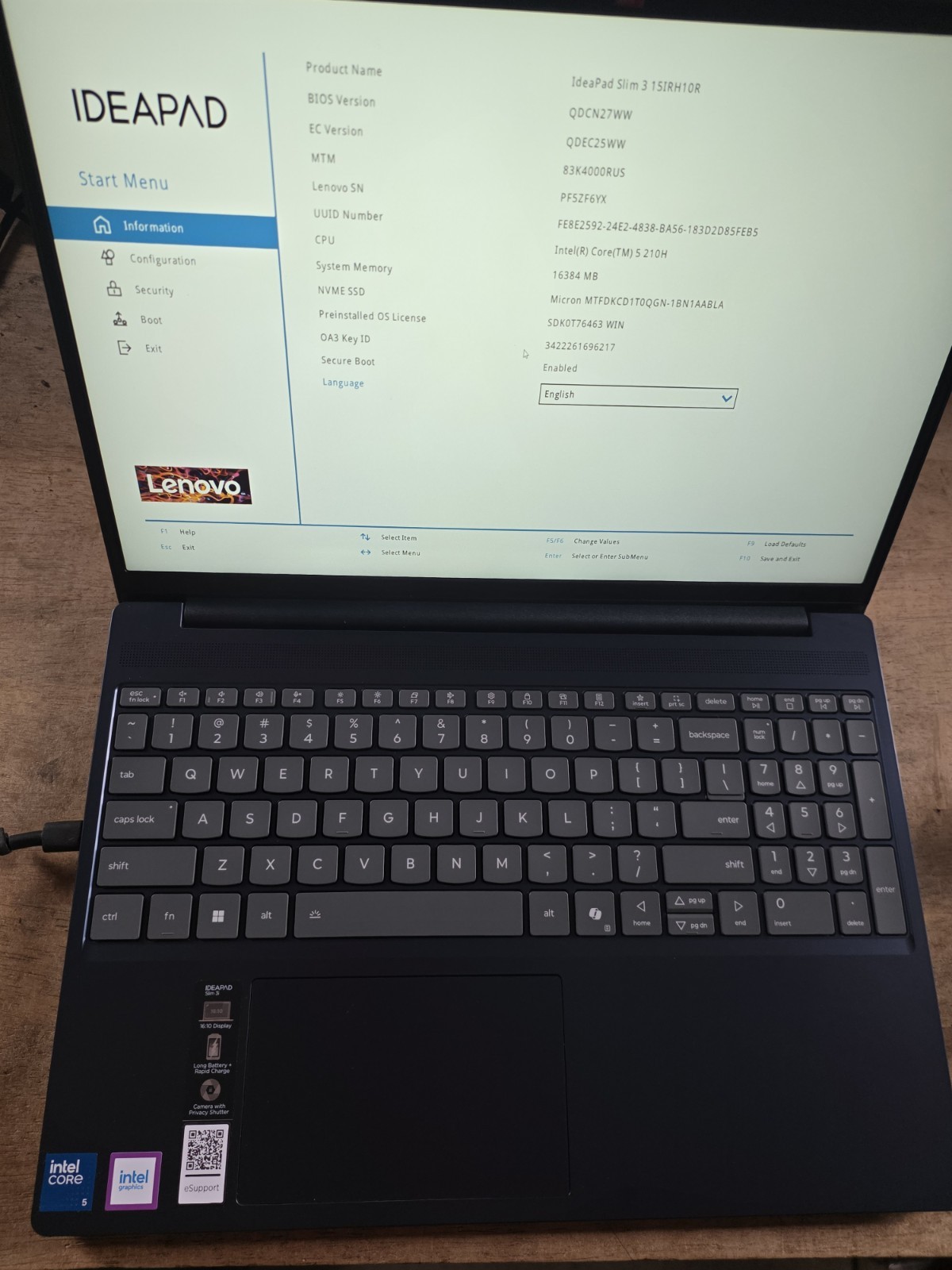 Lenovo IdeaPad Slim 3 15IRH10R 15.3″ FHD+ Touch Core 5 210H 16GB 1TB SSD Box