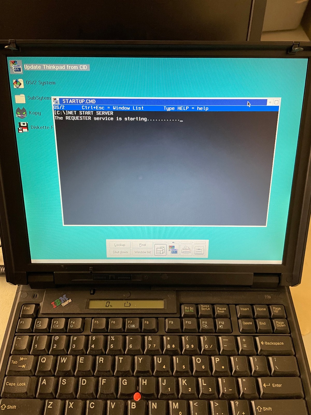VINTAGE IBM THINKPAD 770 With OS/2 Warp Verion 3 Installed