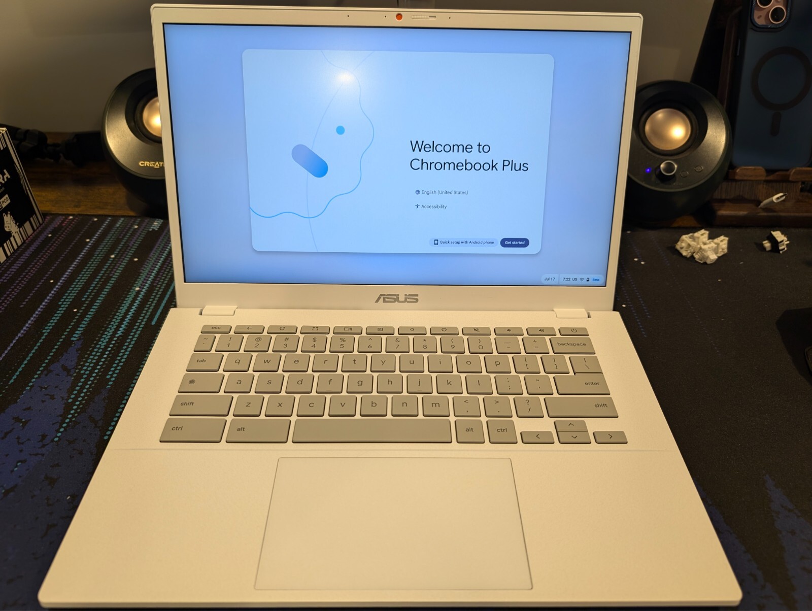 ASUS Chromebook Plus CX34 Laptop, 14″ Display (1920×1080), CX3402CBA-DH388-WH