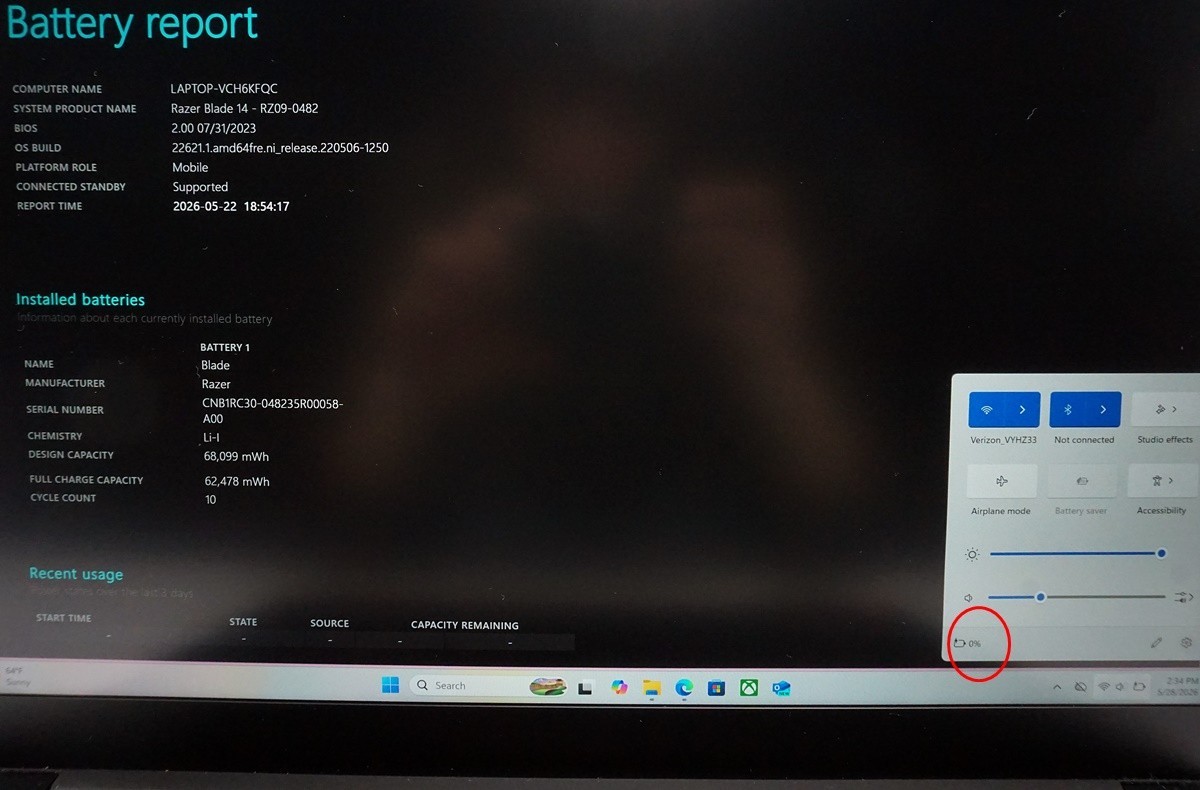 AS IS Razer Blade 14 240Hz AMD Ryzen 9 7940HS 16GB RAM 1TB SSD RTX 4060 READ!