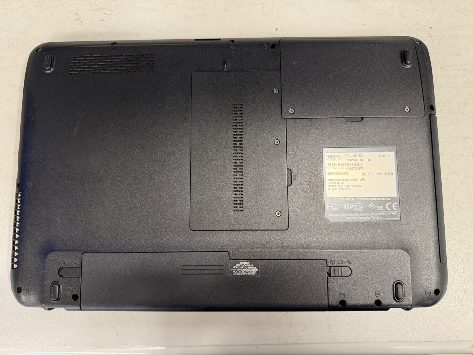 Toshiba Satellite L655-S5150 Laptop 4GB RAM Intel Pentium 2.13GHz 300GB Working