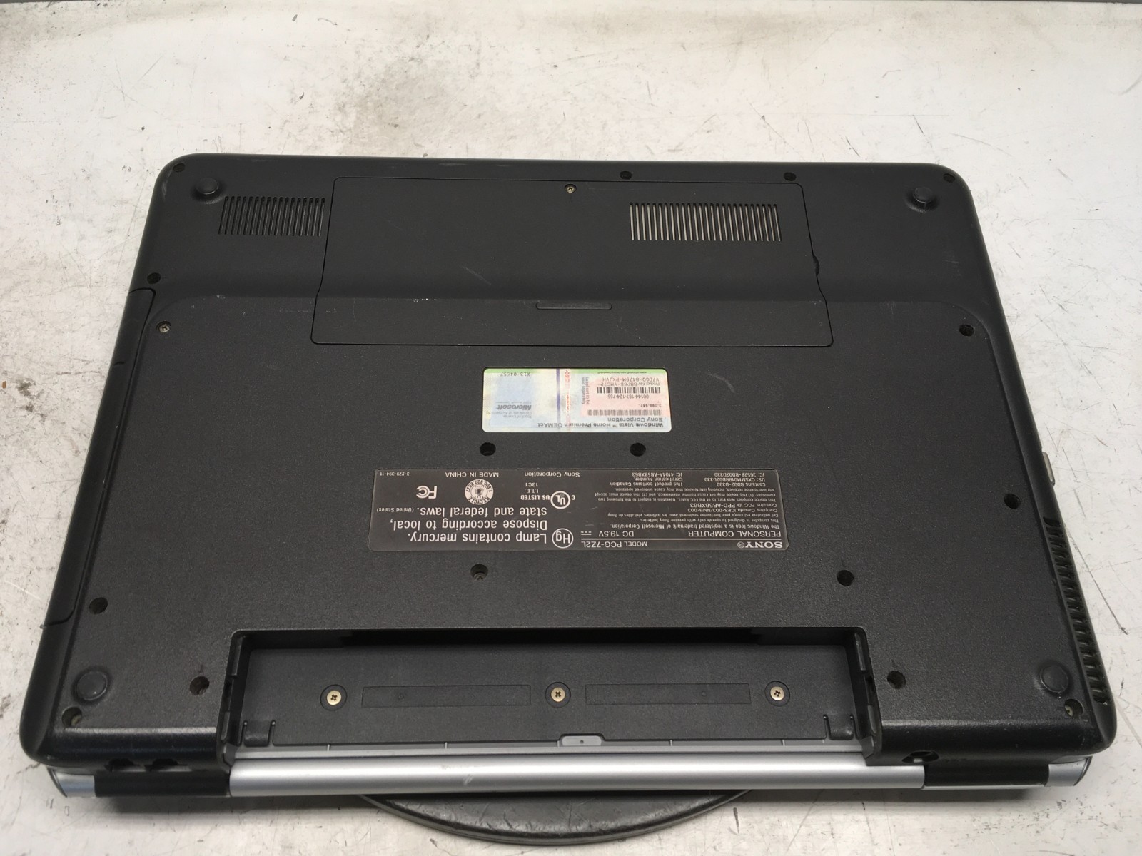Sony Vaio VGN-NR120E Intel Pentium Dual-Core T2310 1.46GHz 1 GB NO HDD
