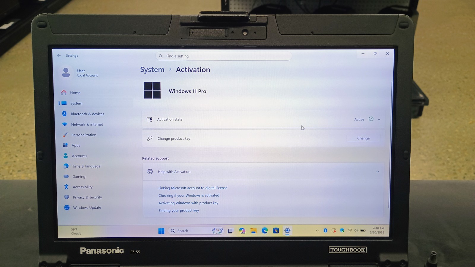 Panasonic Toughbook FZ-55 i7-8665U 1.90Ghz – 16GB RAM – 512GB SSD – Touch