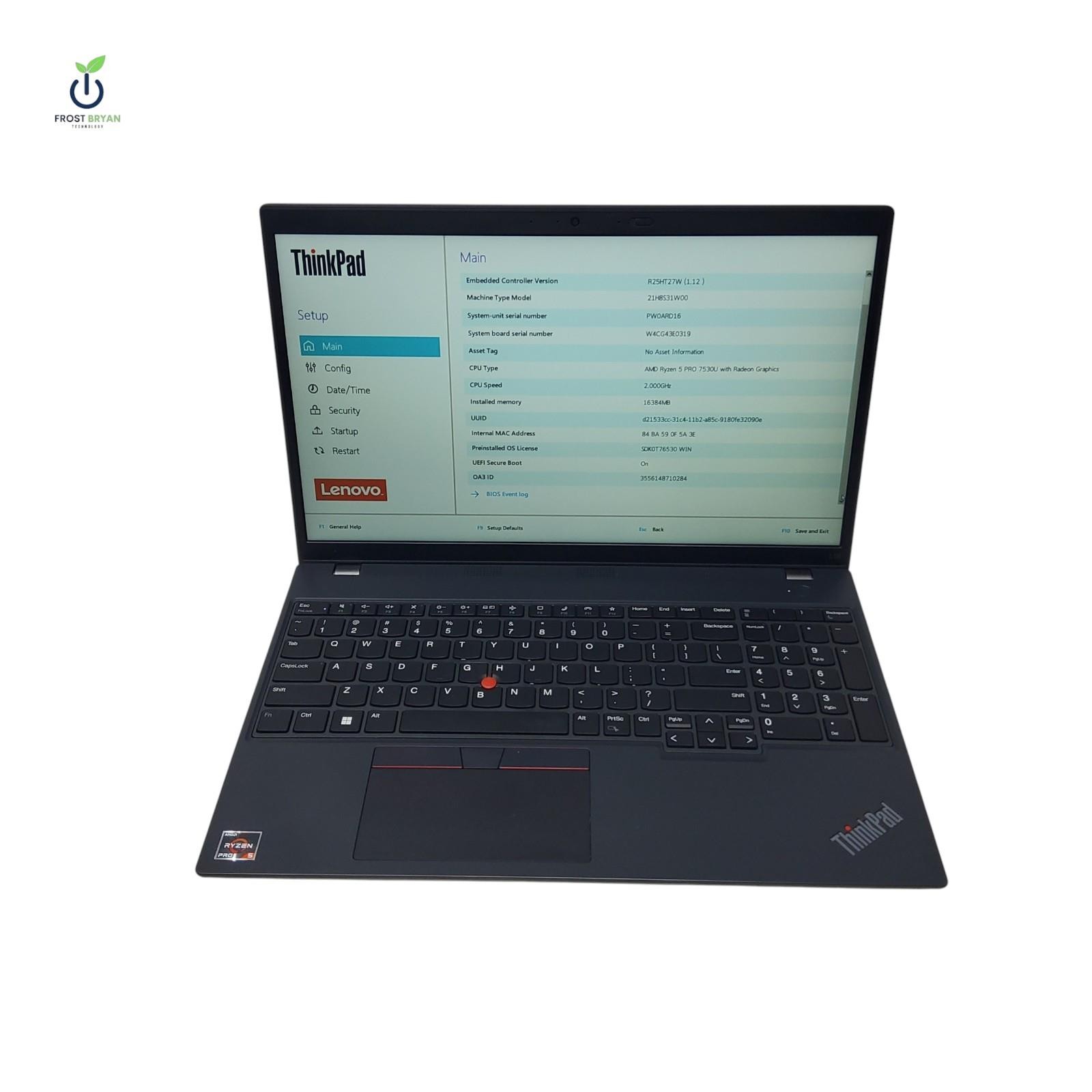 LENOVO ThinkPad L15 Gen 4 Ryzen 5 PRO 7530U 16GB 512GB No OS Grade C [READ]