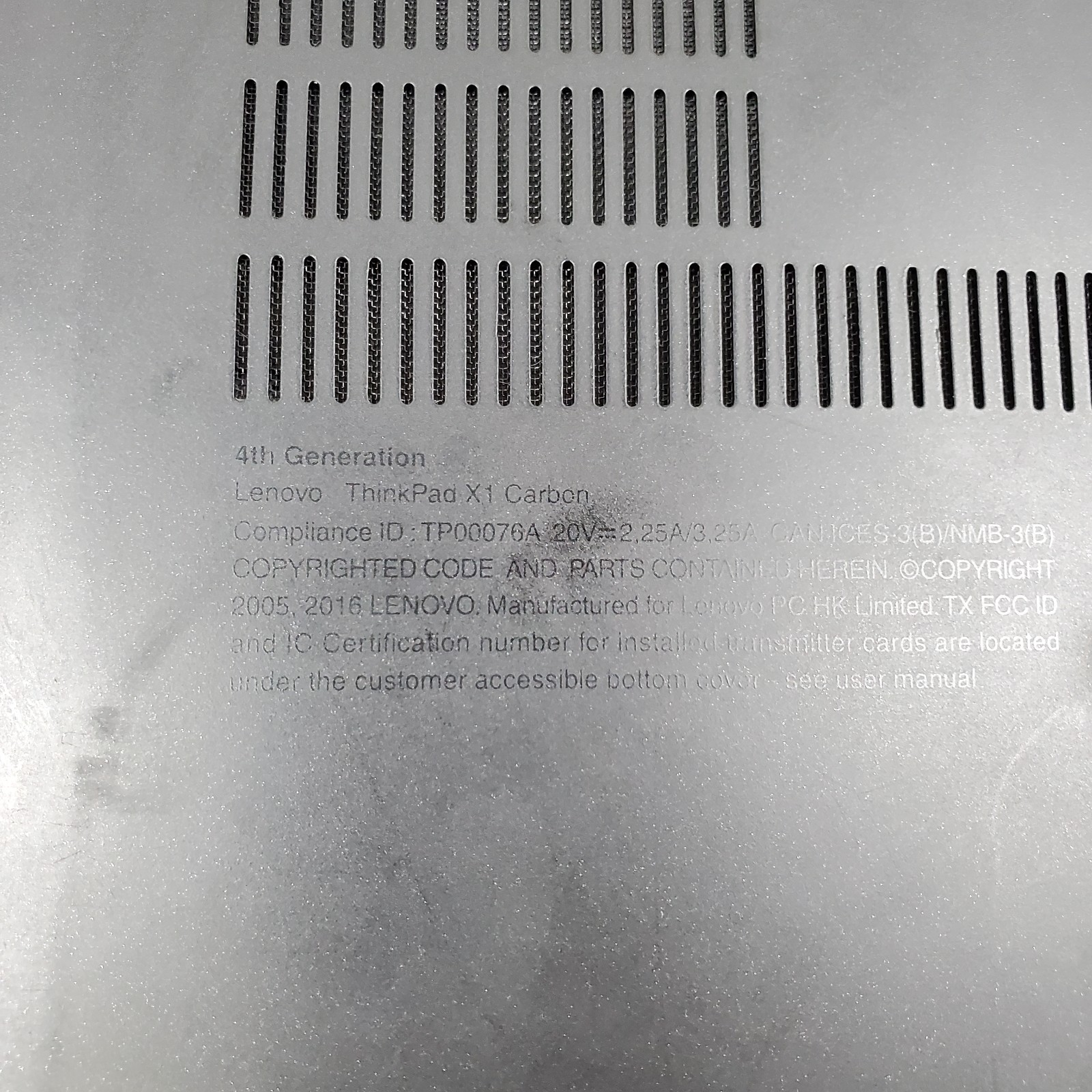 Lenovo ThinkPad X1 Carbon 4th Gen Core i5-6300 2.4GHz 8GB RAM 256GB SSD NO OS