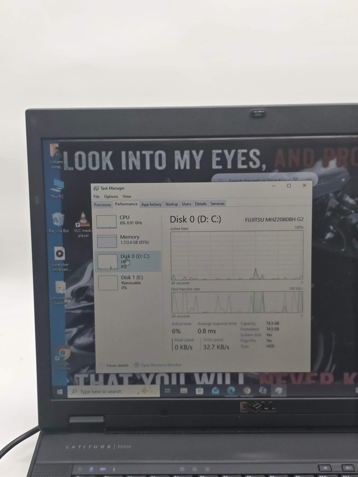 Dell Latitude E5500 14″ Intel Core 2 4GB RAM 16GB HDD Black Used – C w/ Charger