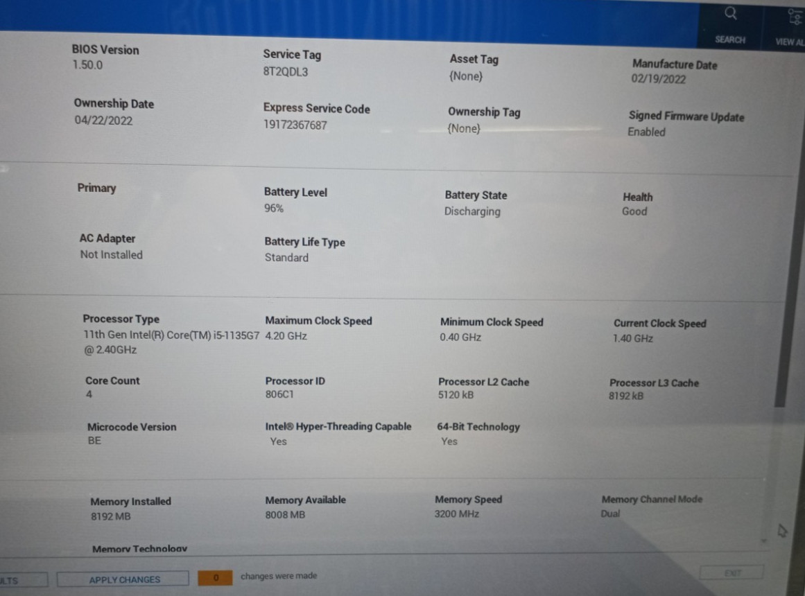 Dell Latitude 5320 TOUCH i5-1135G7@2.40GHz 8GB RAM 256GB NVMe Win11Pro MC537!