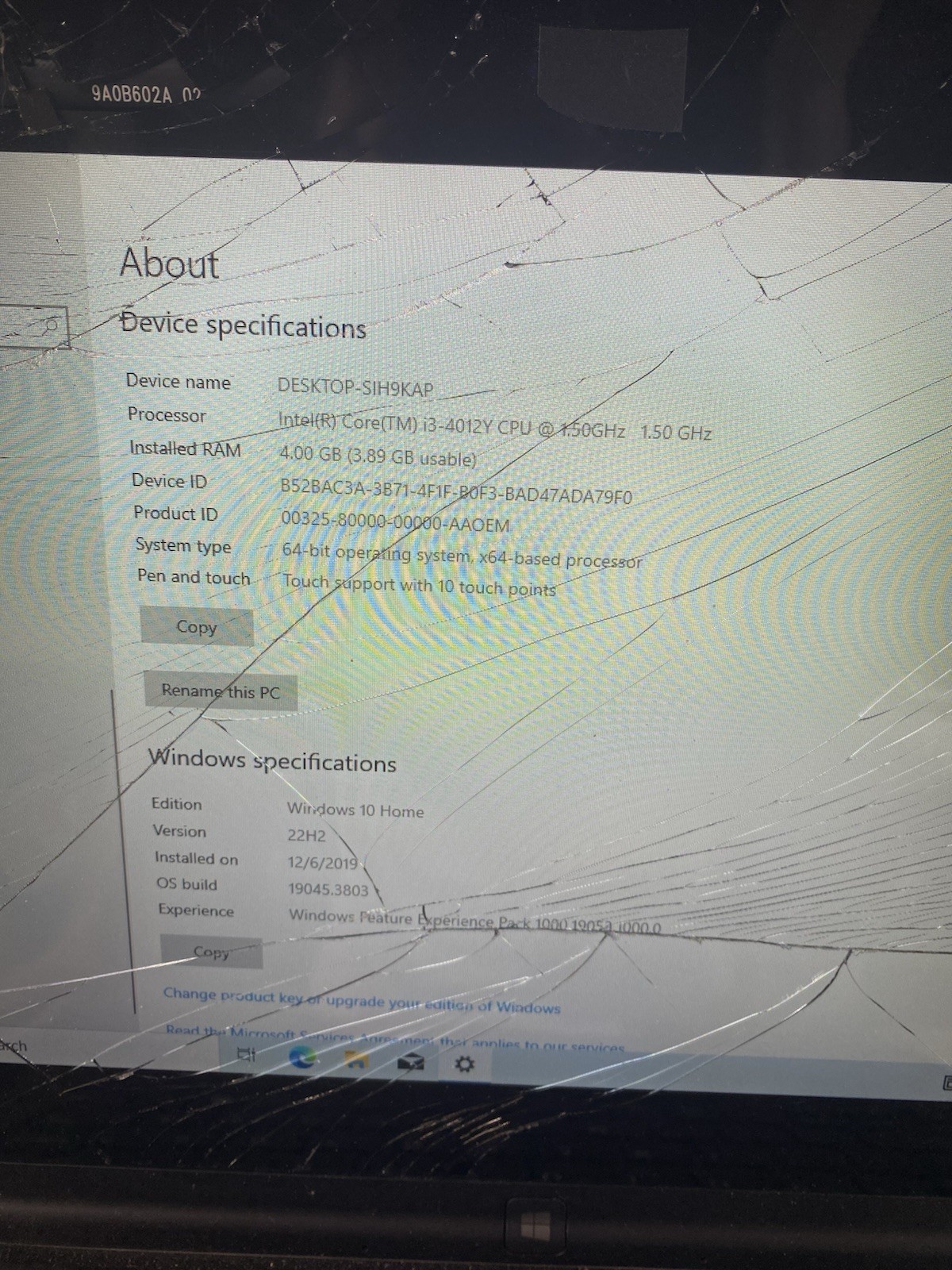 LENOVO YOGA 2 11-20428 Intel C I3-4012Y 1.50GHz 4GB RAM 500GB HDD *FOR PARTS*