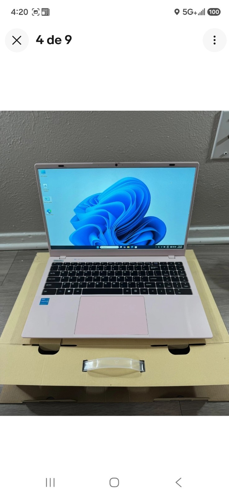 Pink 15.6″ Laptop Intel Pentium Gold 6500Y 8GB RAM 238GB SSD Win 11