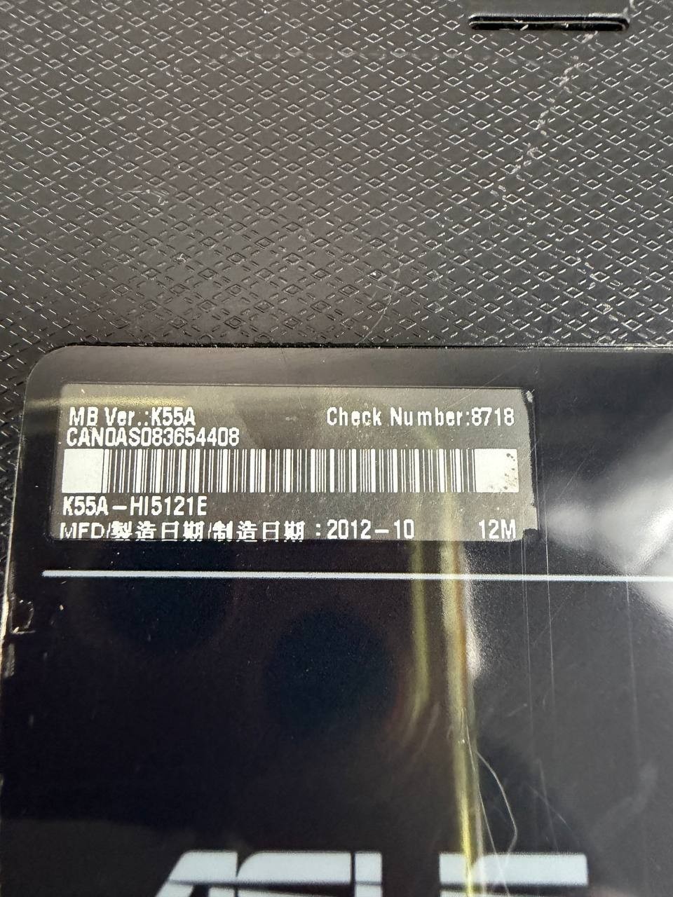 ASUS K55A Laptop i5-3210M 4GB 2.5GHz 4GB RAM 500GB HDD