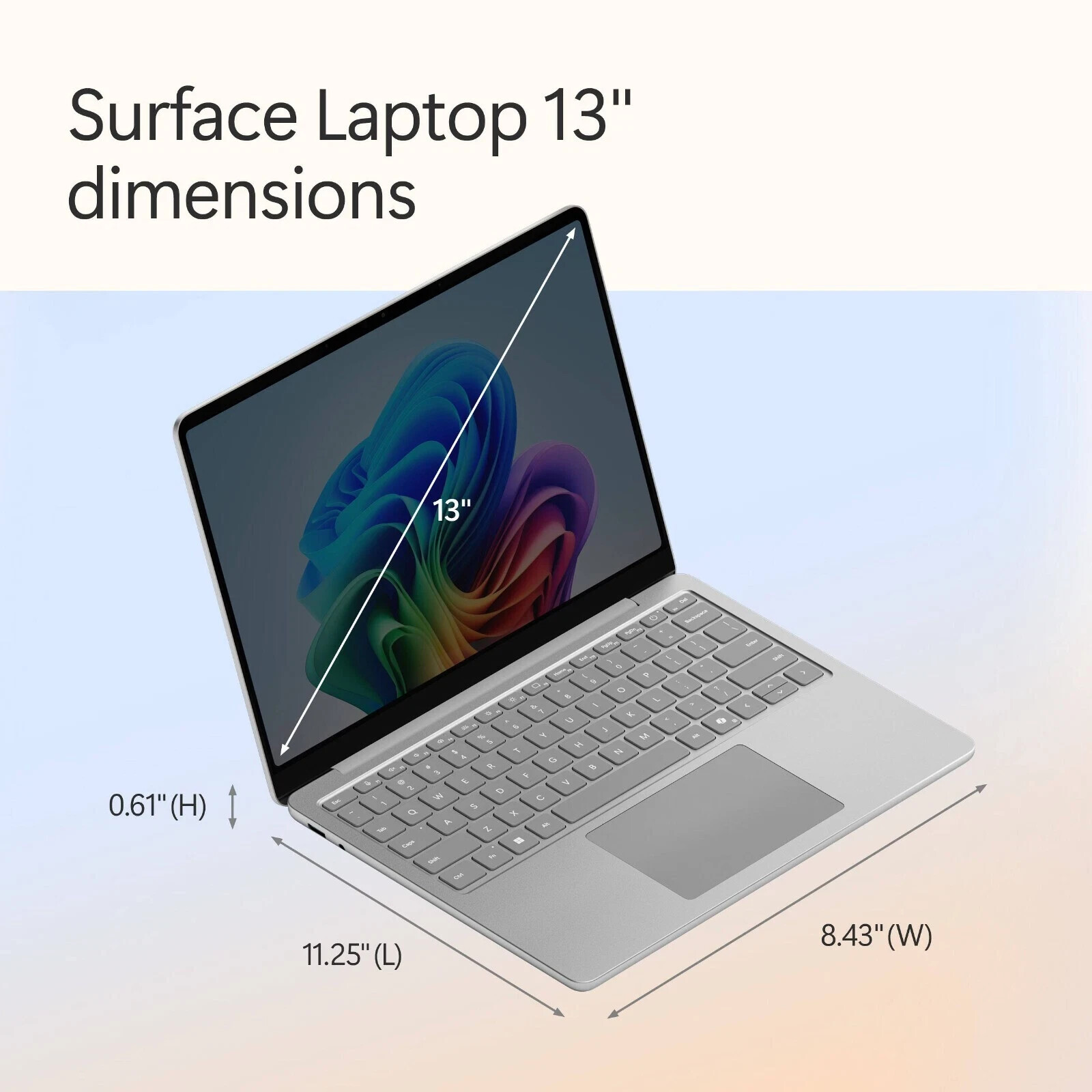 Microsoft 13 inch Surface Touchscreen Windows 11 Laptop Copilot+ PC Snapdragon