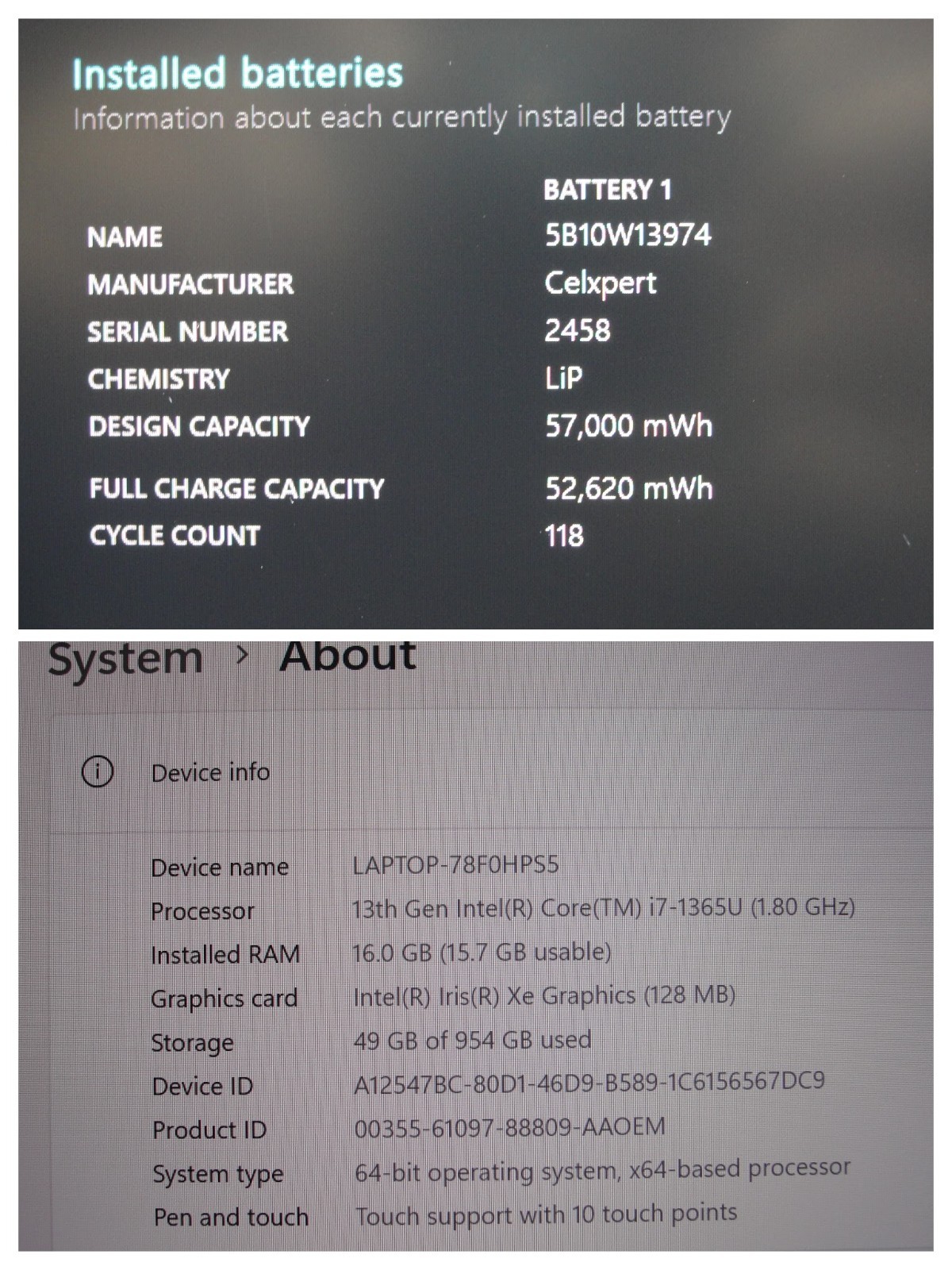 Lenovo ThinkPad X1 Carbon Gen 11 14″ FHD Touch i7-1365U 1.8GHz 16GB 1TB +Charger