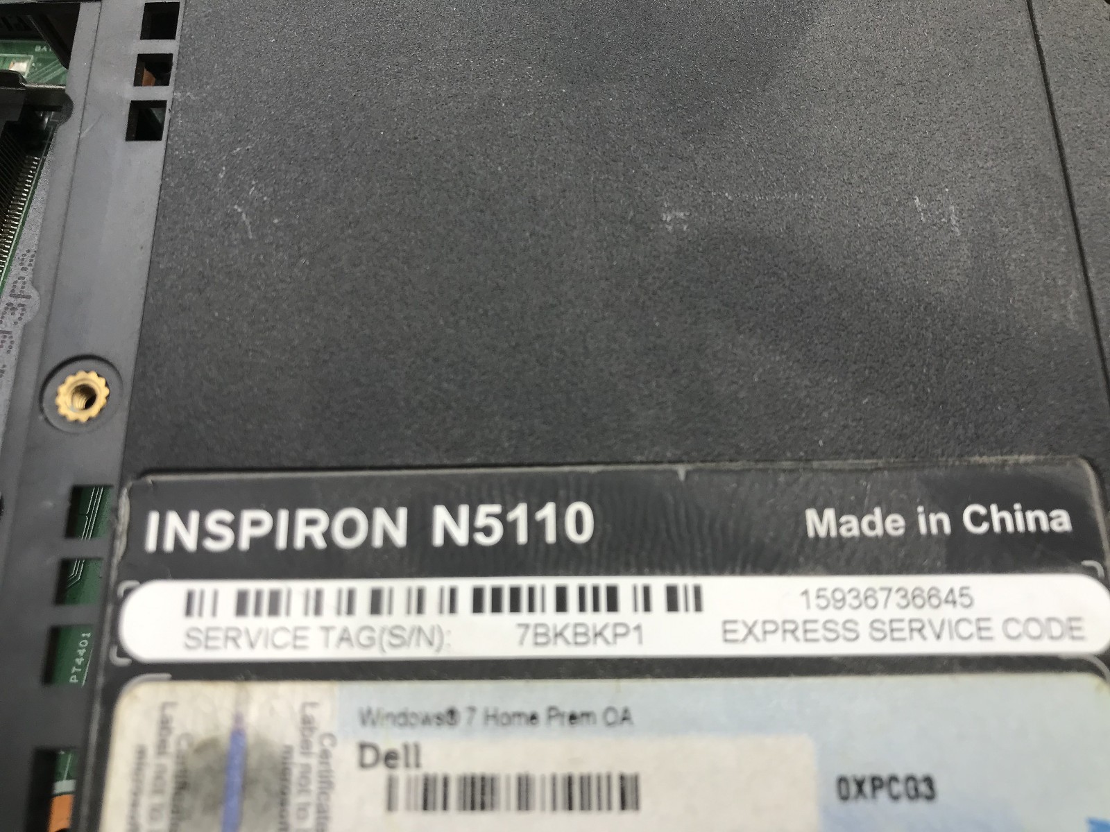 DELL INSPIRON N5110 – FOR PARTS/NO POWER – INTEL I5 2ND GEN – NO RAM – READ -BB