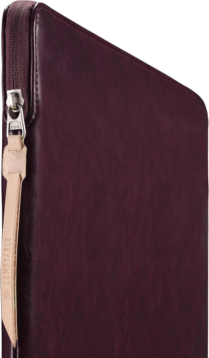Berry Brown Slim PU Leather Sleeve for 13/14 Inch MacBook Air & Pro Laptops