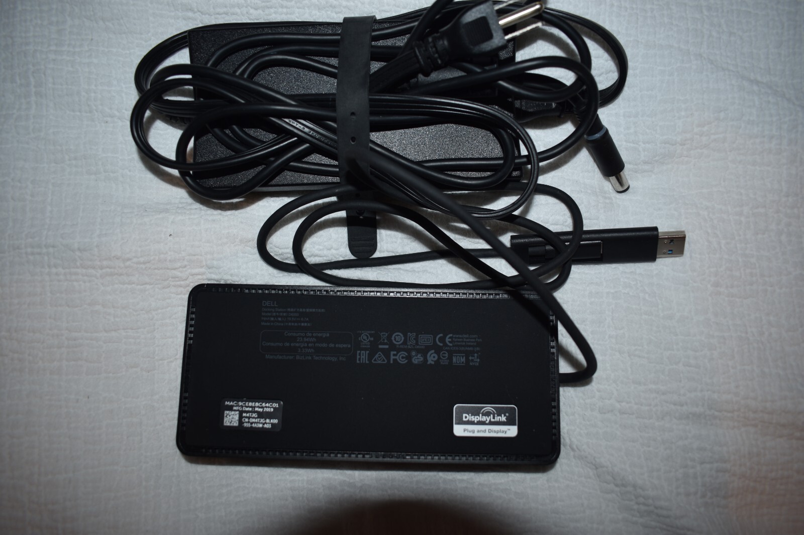 Dell A/C Adapter ( LA 130PM190) and Docking Station ( D6000)