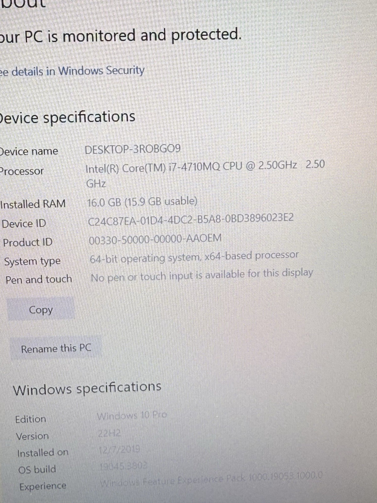 HP ZBook 15 G2 15.6” FHD Intel Core i7-4710MQ 16GB RAM 240GB SSD K610M WIN10P
