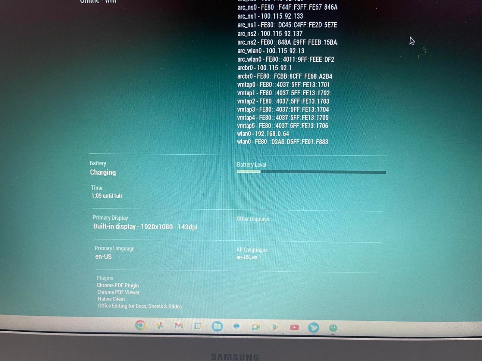 Samsung XE350XBA 15.6″ Chromebook Celeron-N4000 1.1GHz 4GB 32GB eMMC