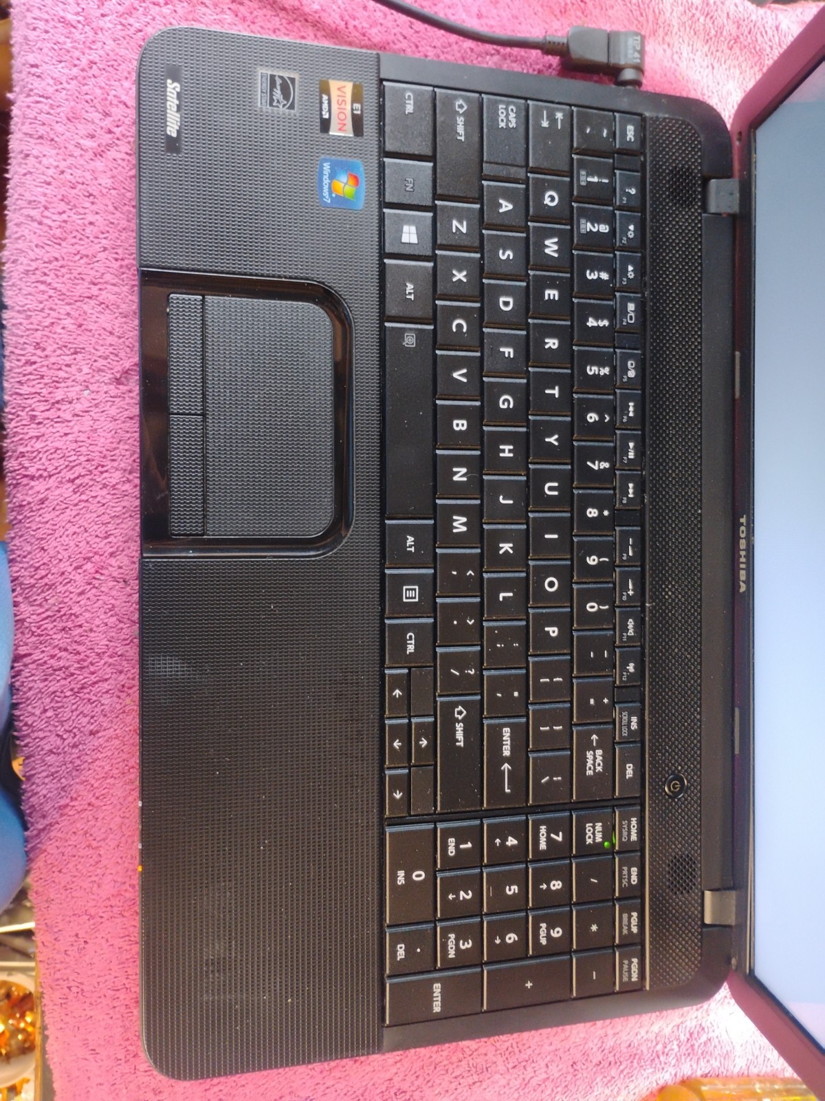 Toshiba Satellite laptop C855D-S5229 non-working for parts – used