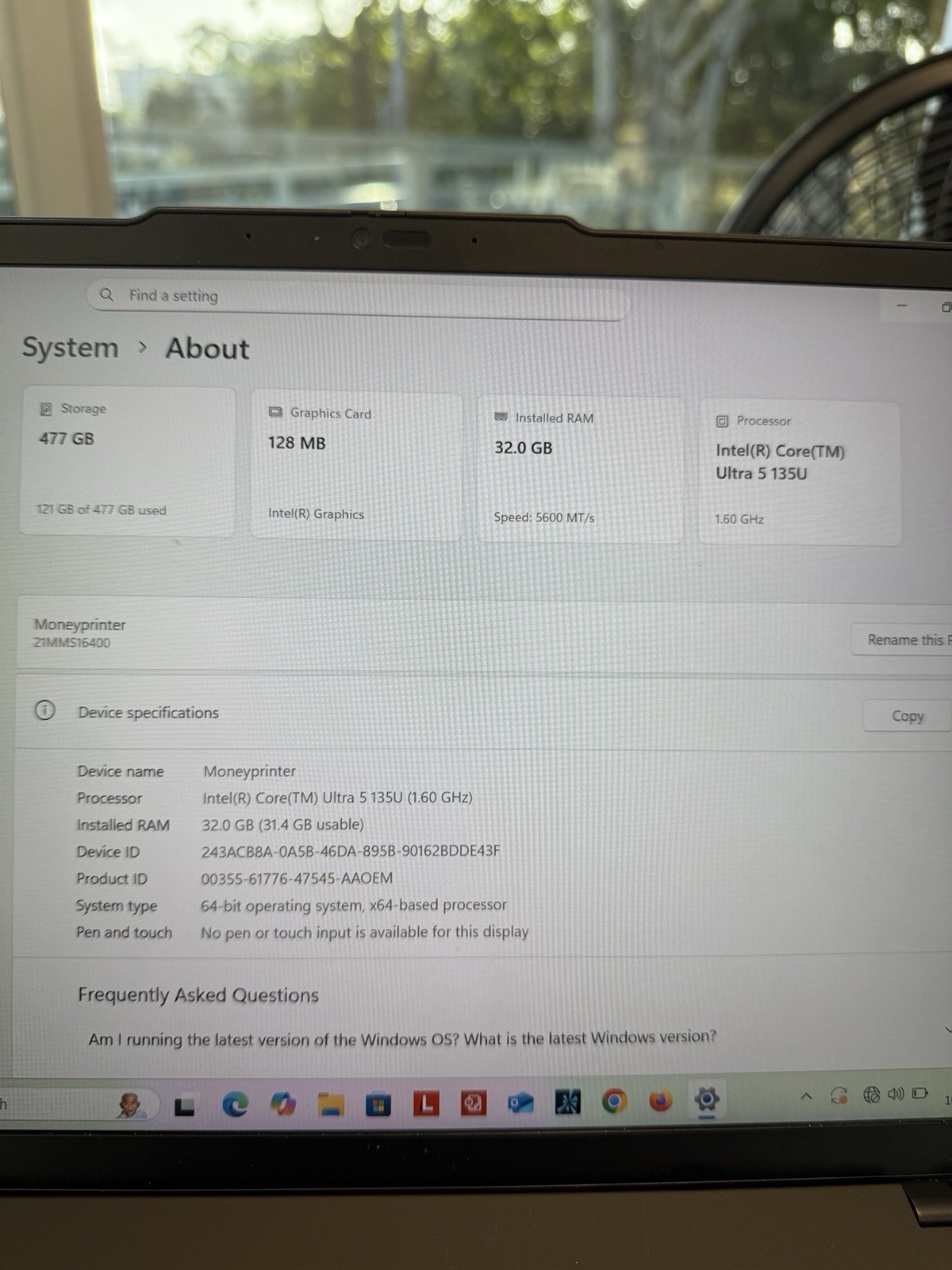Used Lenovo Custom Built Thinkpad (used – great condition )