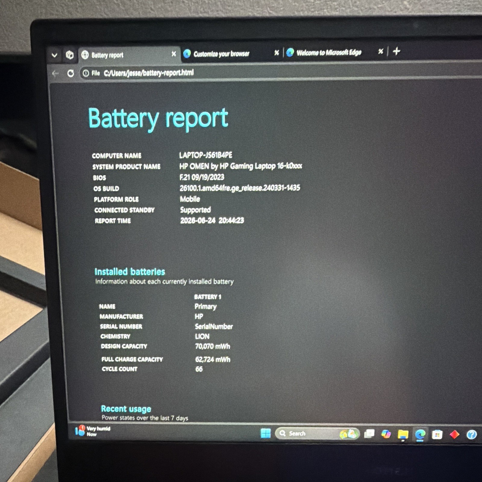 HP OMEN 16-k0xxx Gaming Laptop 2K i9-12900 RTX 3060 32GB 1TB SSD Black