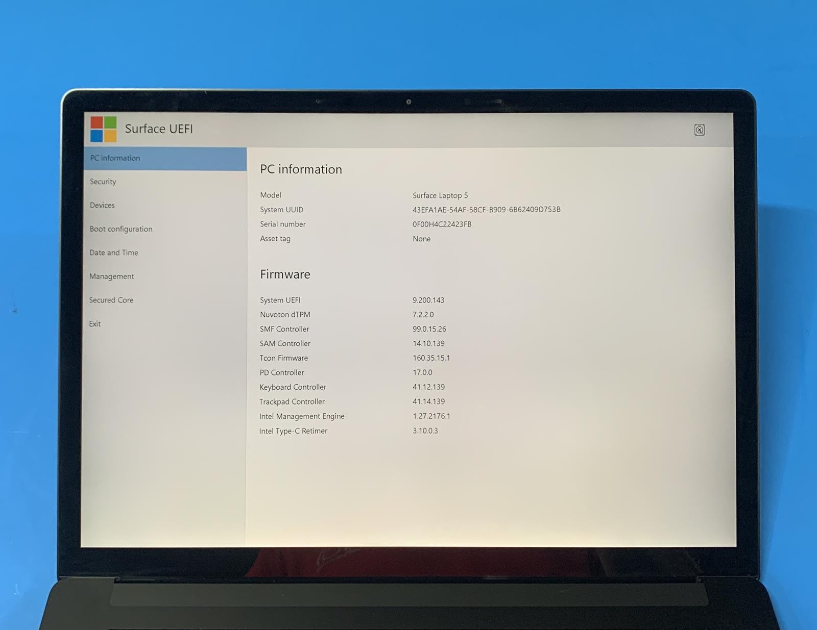 Microsoft Surface Laptop 5 Core i7 2.69GHz 16GB DDR5 510GB SSD IrisXE 1979 NO OS