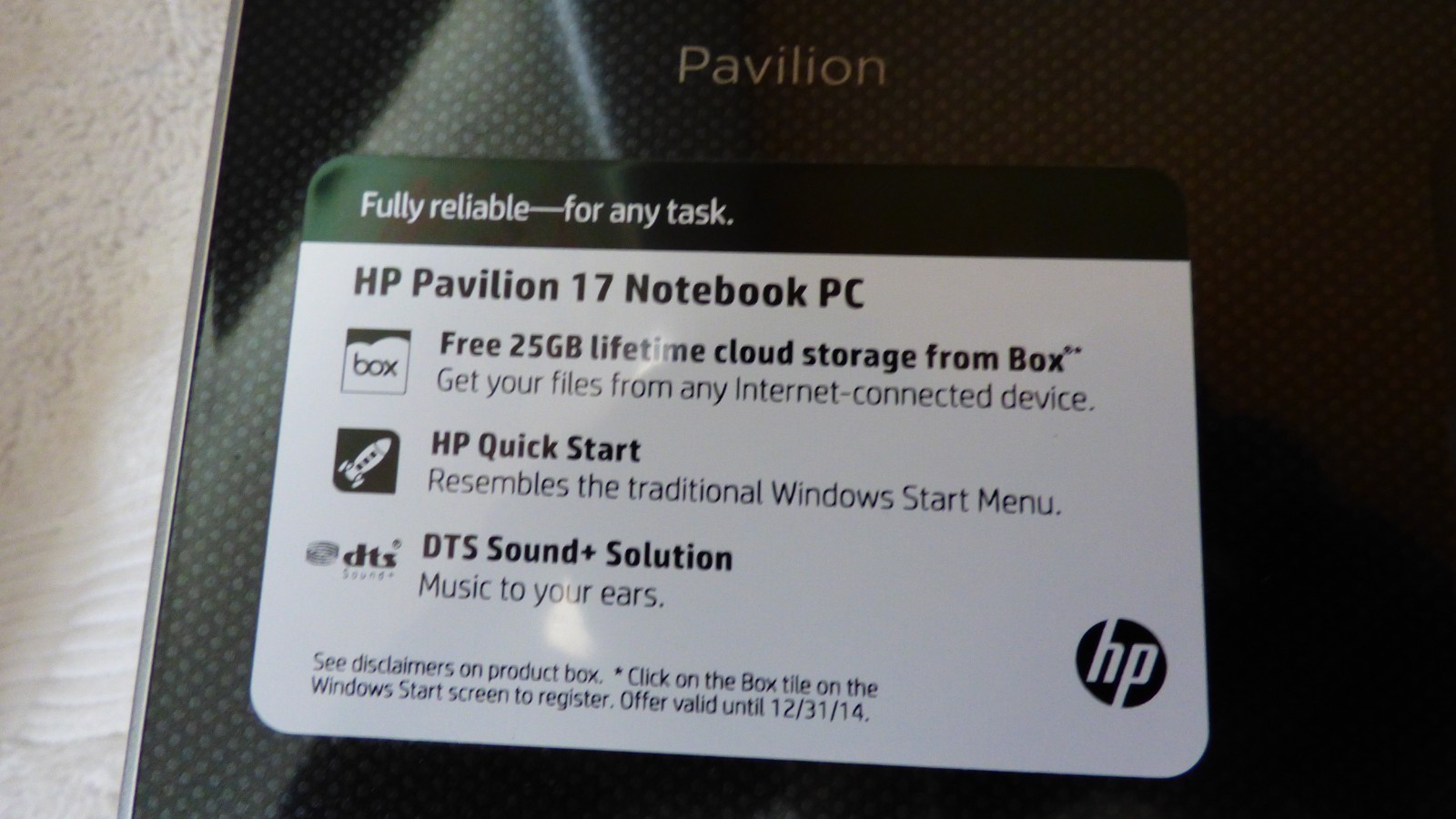 HP 17-e024nr 17″ Laptop -No Charger-