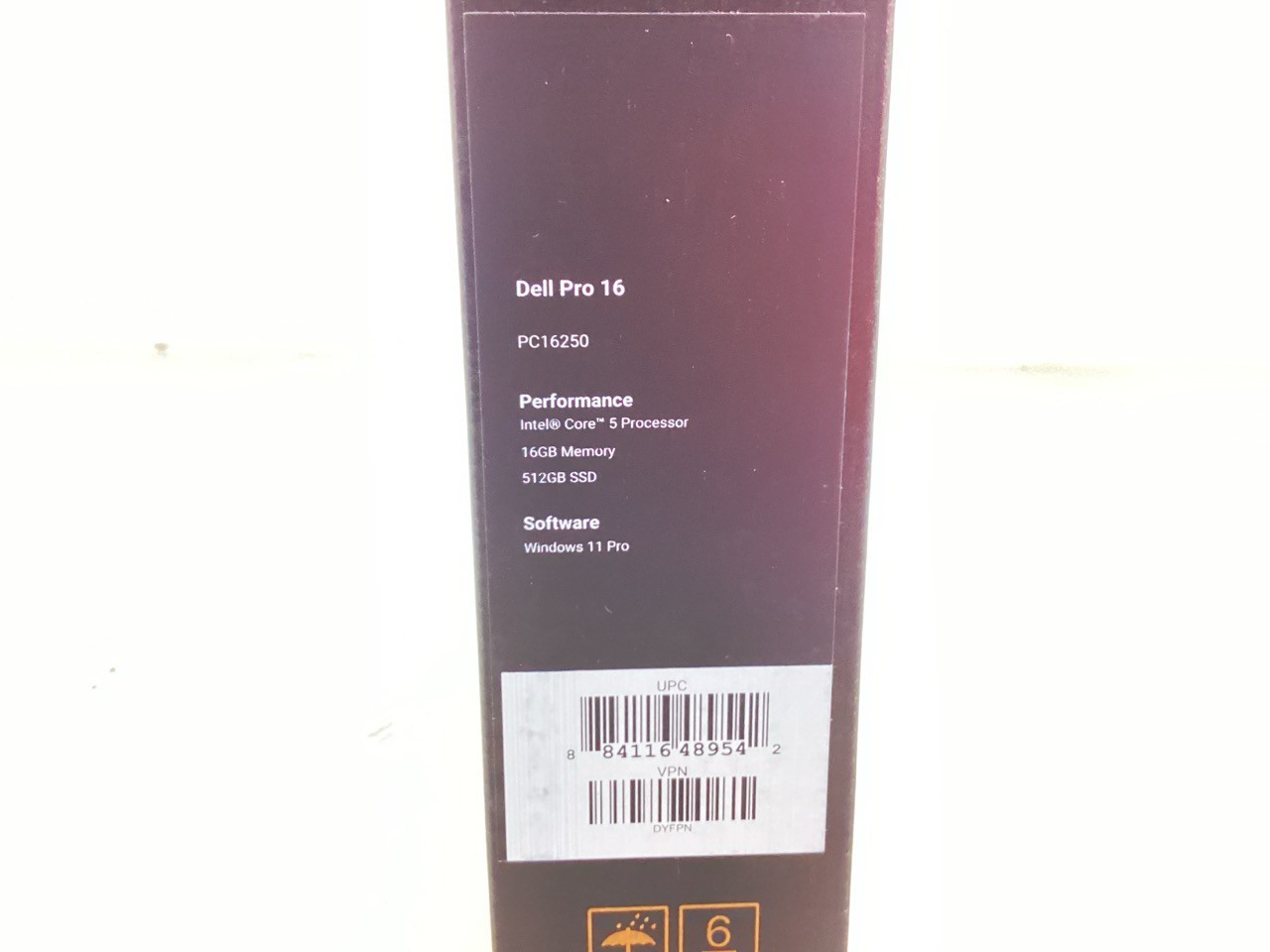 Dell Pro 16″ Laptop Core 5 120U 16GB 512GB SSD WiFi 6E W11P – DYFPN