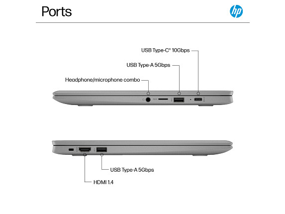 HP Chromebook Laptop Computer 14″ HD Intel Celeron 4 GB memory;64 GB eMMC