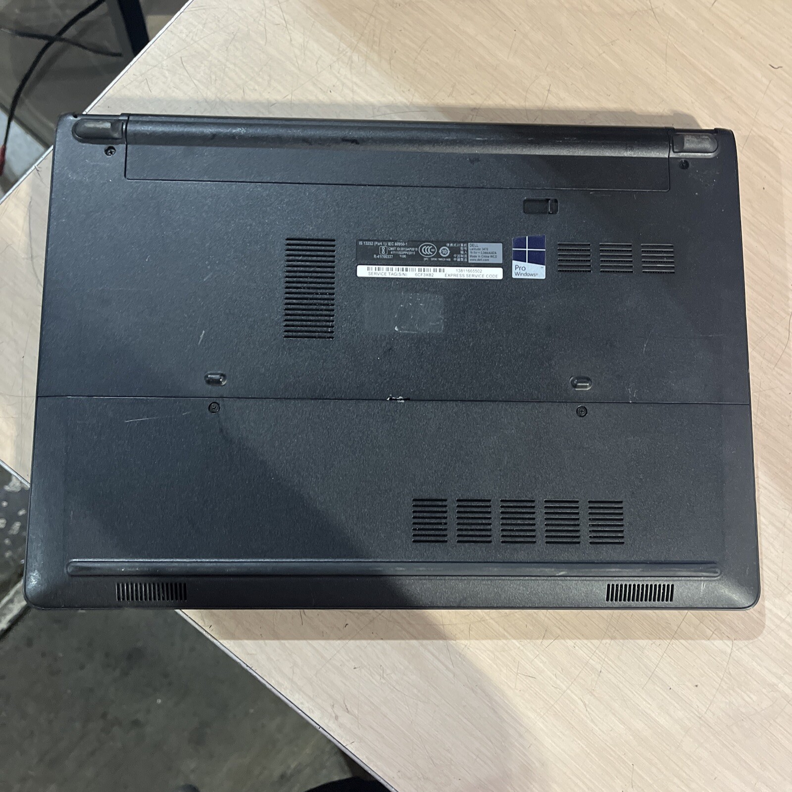 DELL LATITUDE 3470 INTEL CORE I3-6100U 2.30GHZ 4GB RAM NO HD