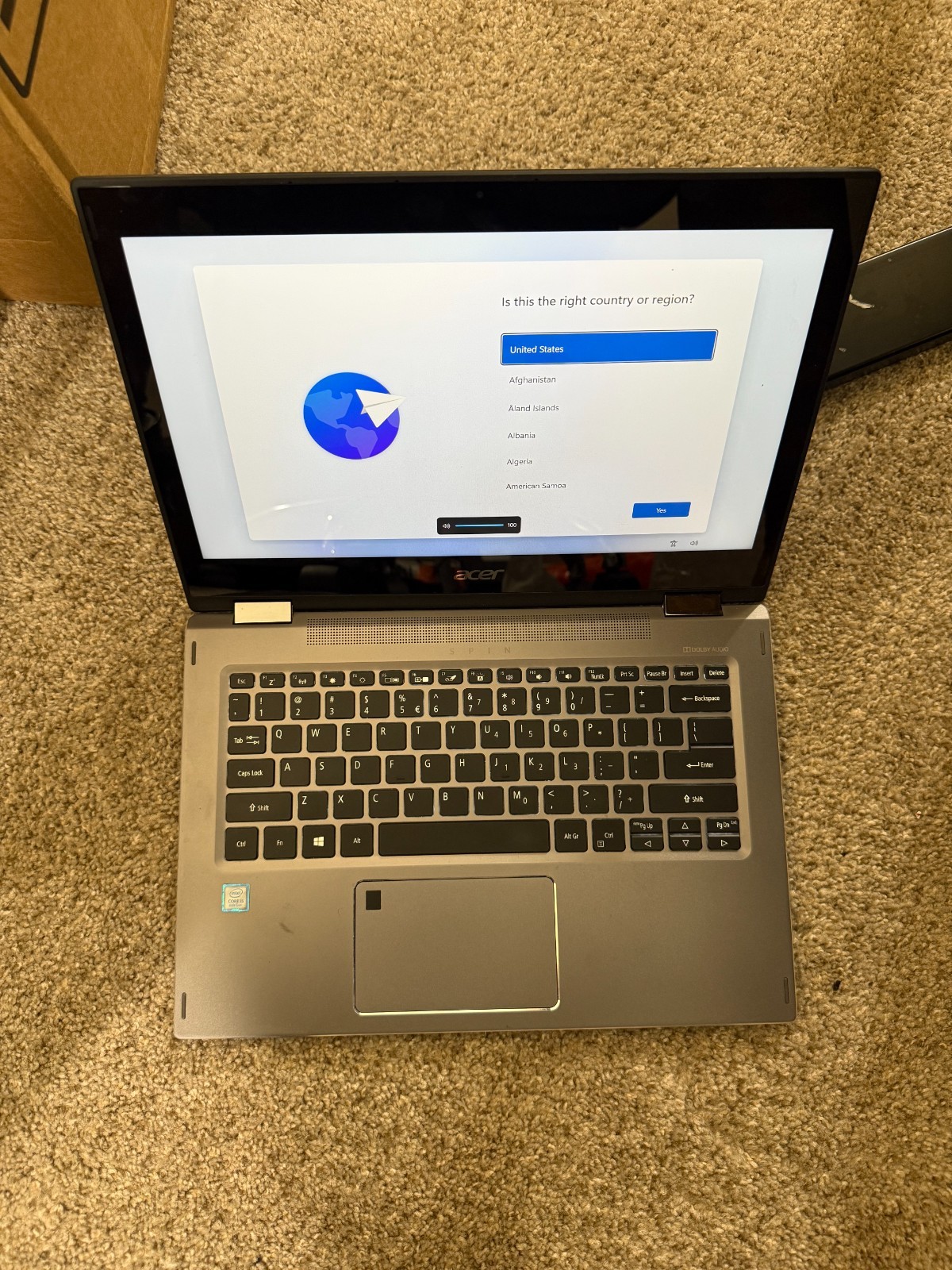 Acer Spin 5 i5-8250U 1.6GHz 13.3″ Touchscreen 8GB RAM 256GB SP513-52N