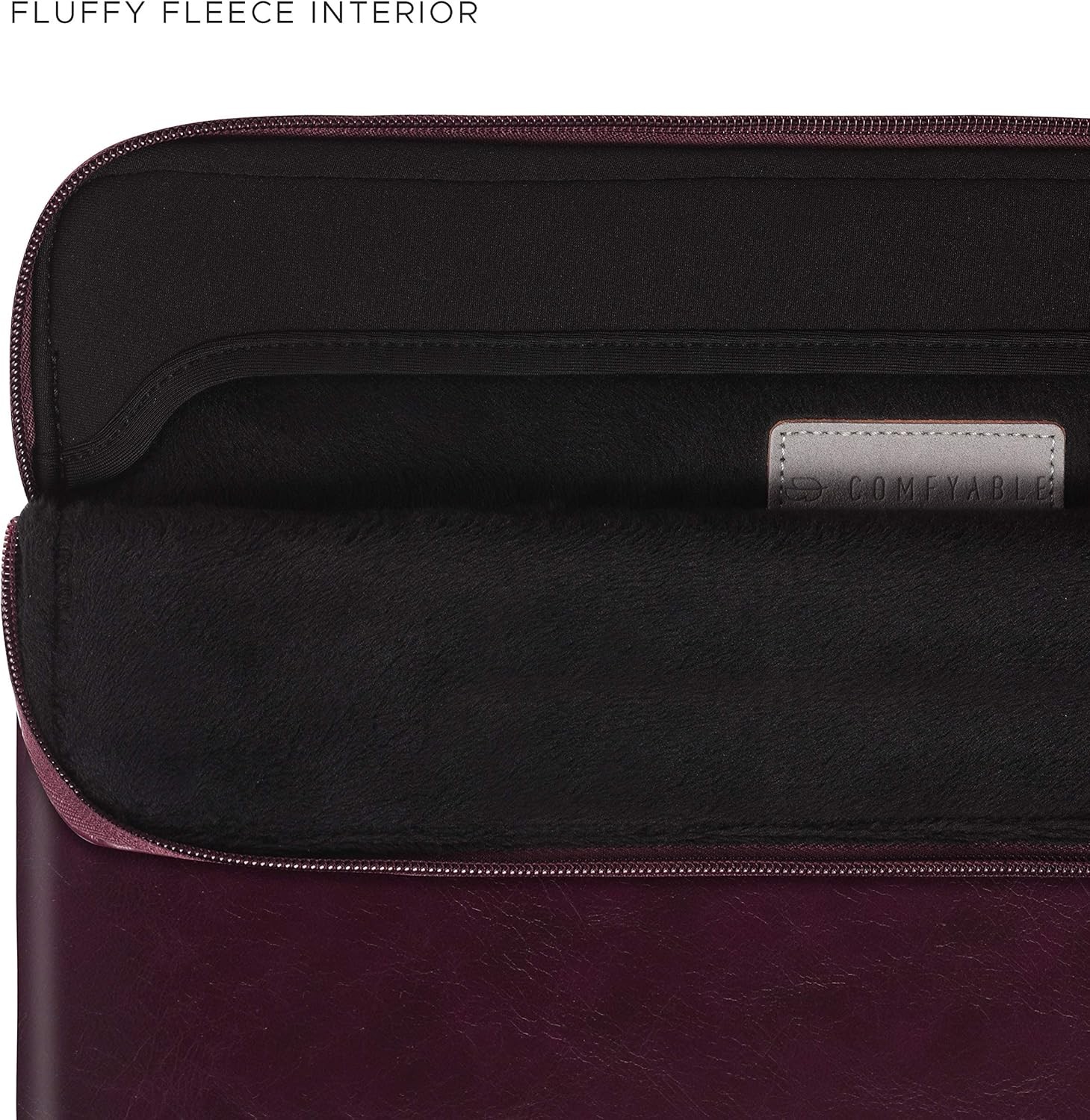 Berry Brown Slim PU Leather Sleeve for 13/14 Inch MacBook Air & Pro Laptops