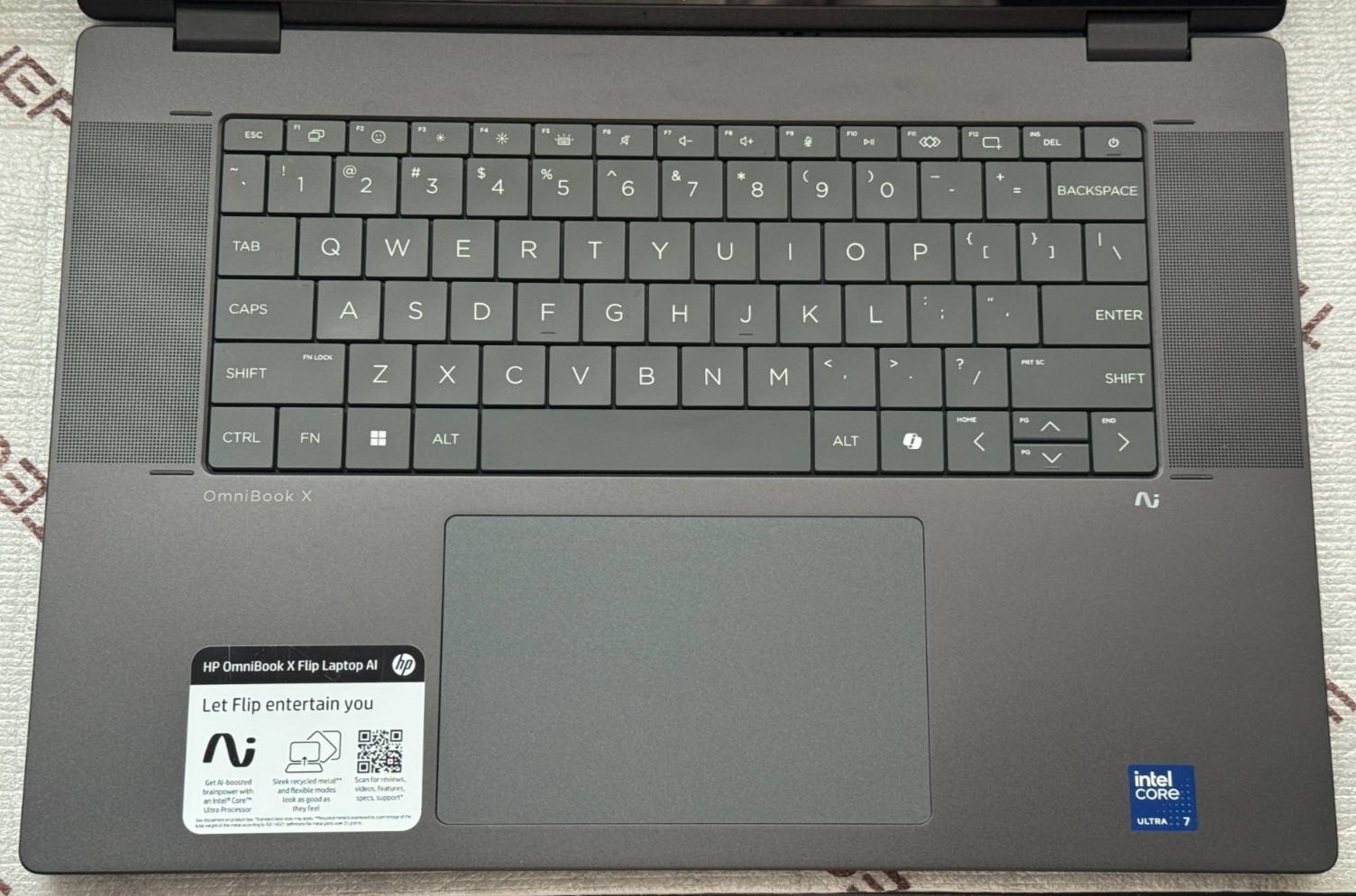 HP Omnibook X Flip 16″ 2K Touch Laptop Ultra 7 258V 32GB 2TB SSD 16-as0033dx Wty