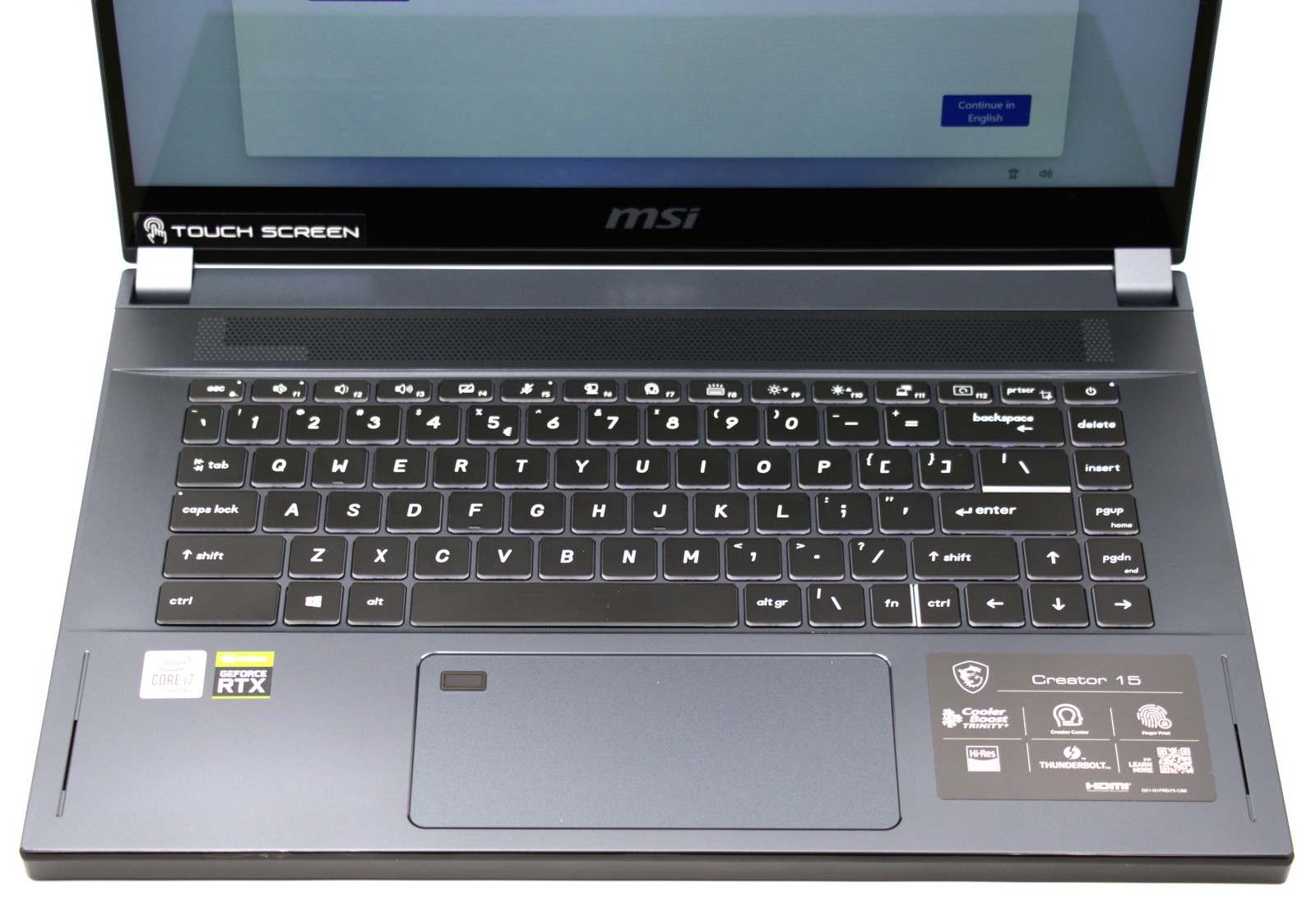 MSI Creator 15 A10SET – FHD Touch – i7-10875H – 16GB RAM – RTX 2060 – 512GB SSD